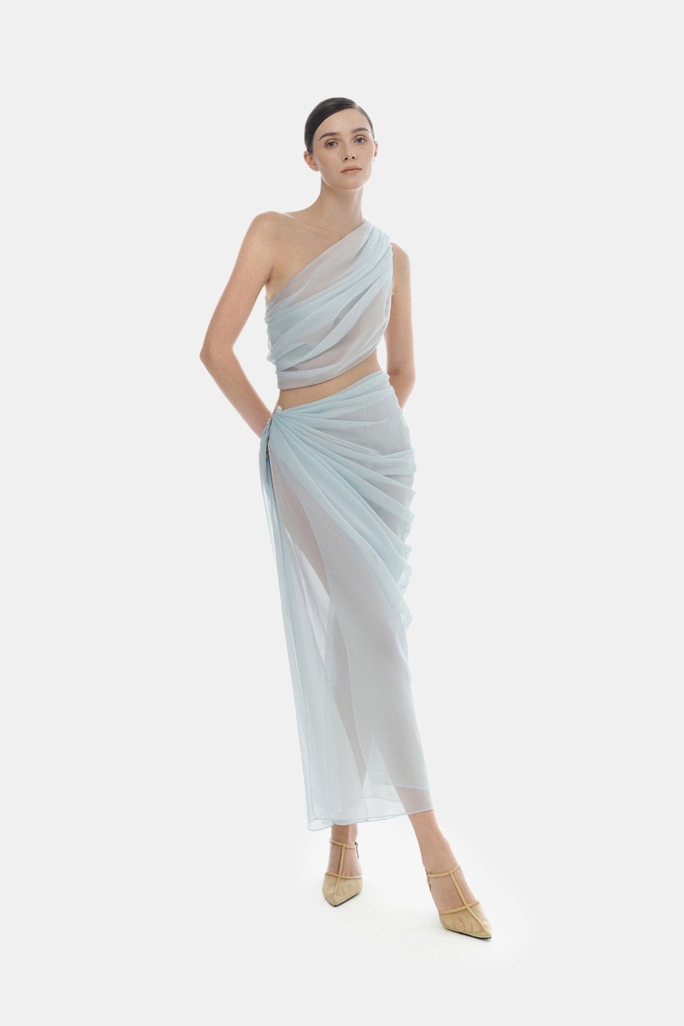 Blue Draped Top - Montsand