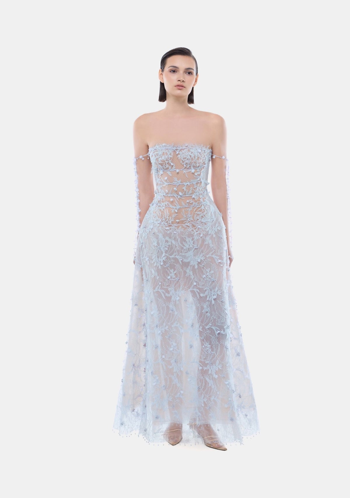 Blue Floral String Maxi Dress - Montsand