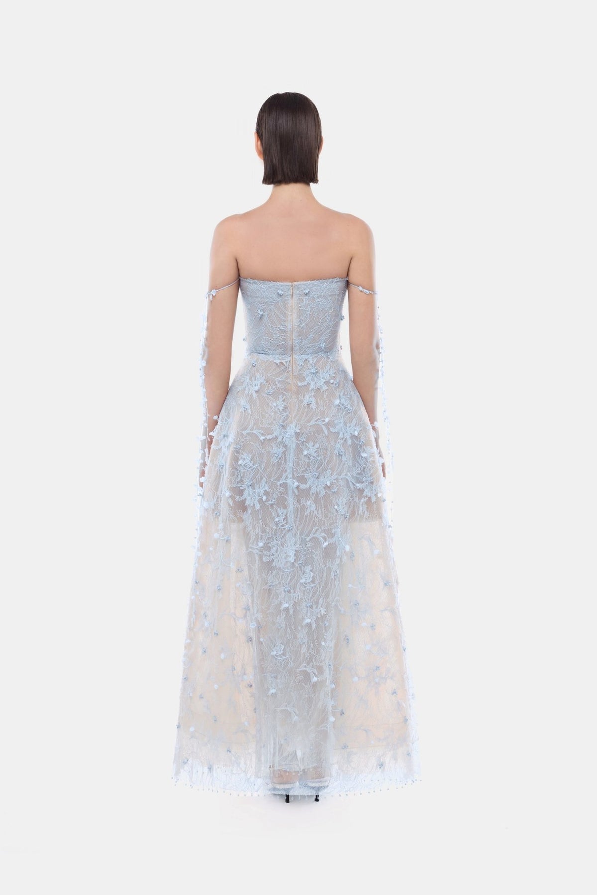Blue Floral String Maxi Dress - Montsand