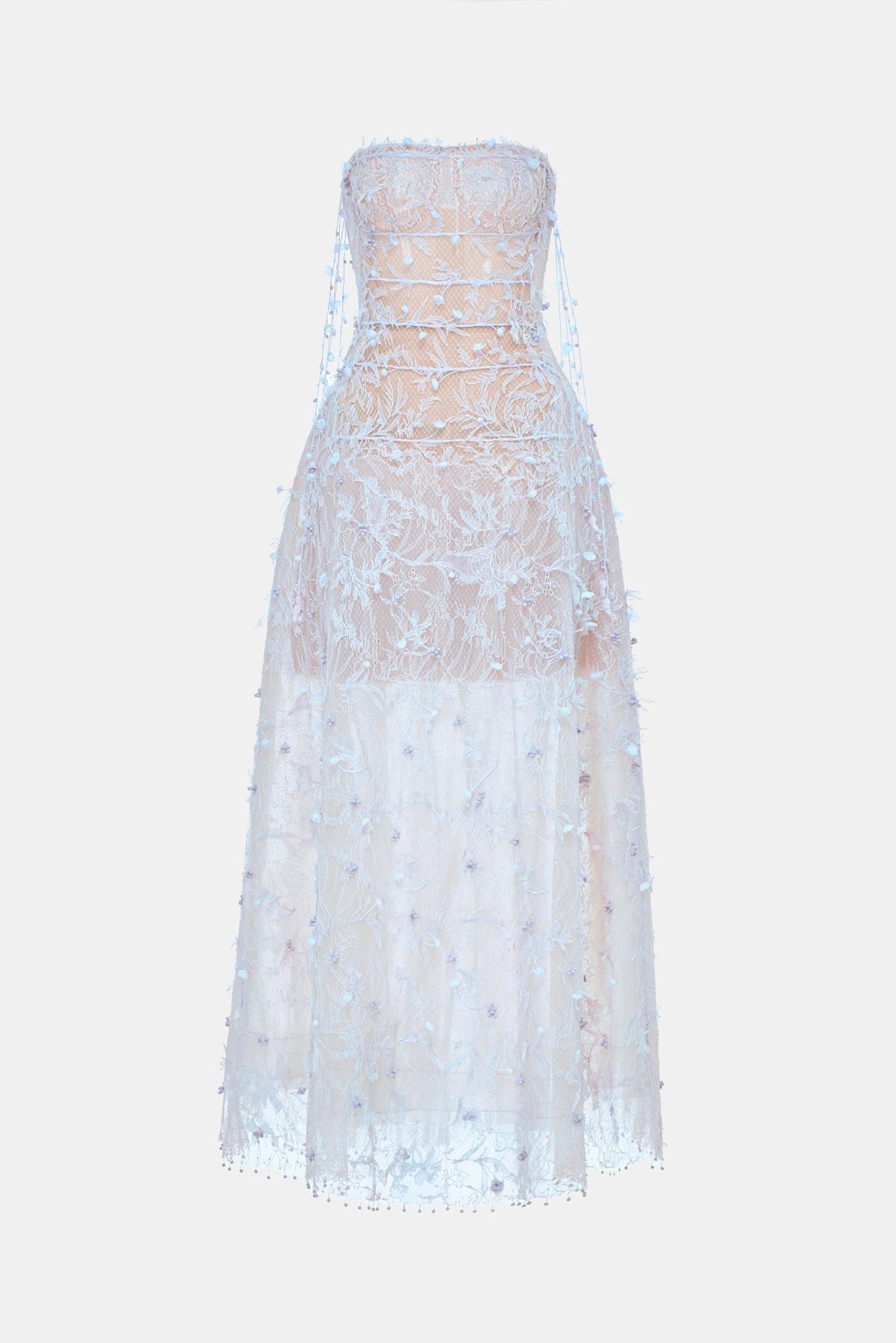 Blue Floral String Maxi Dress - Montsand