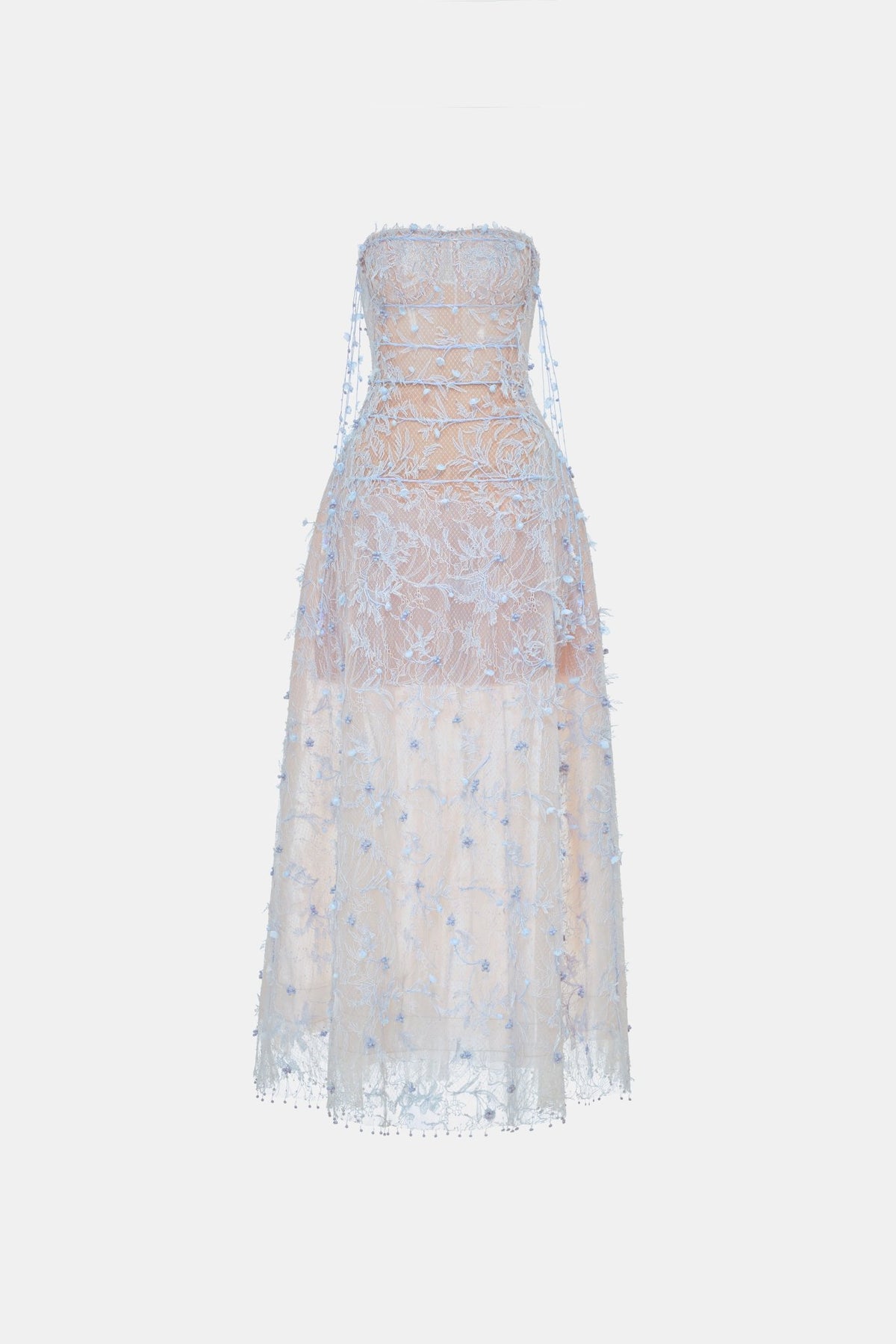 Blue Floral String Midi Dress - Montsand