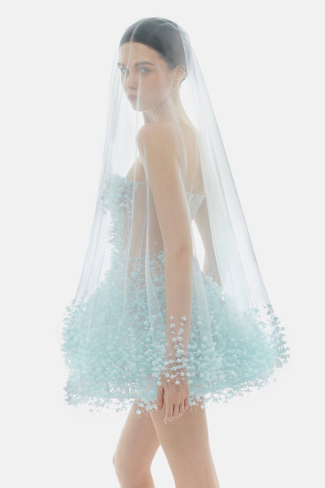 Blue Flowers Mini Dress - Montsand