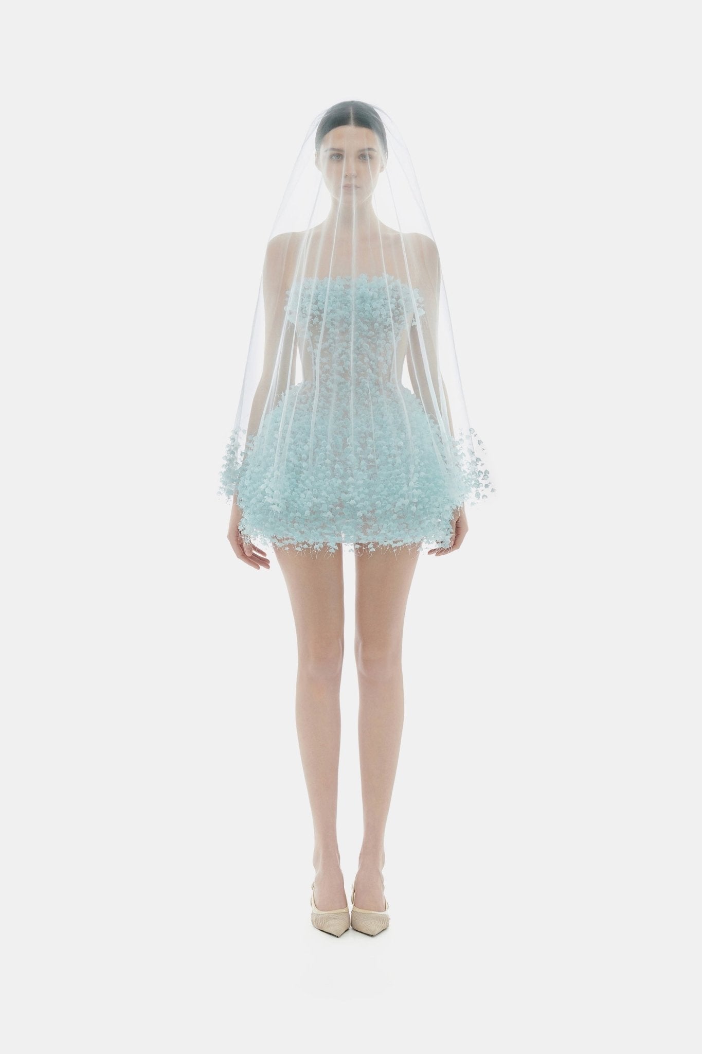 Blue Flowers Mini Dress - Montsand