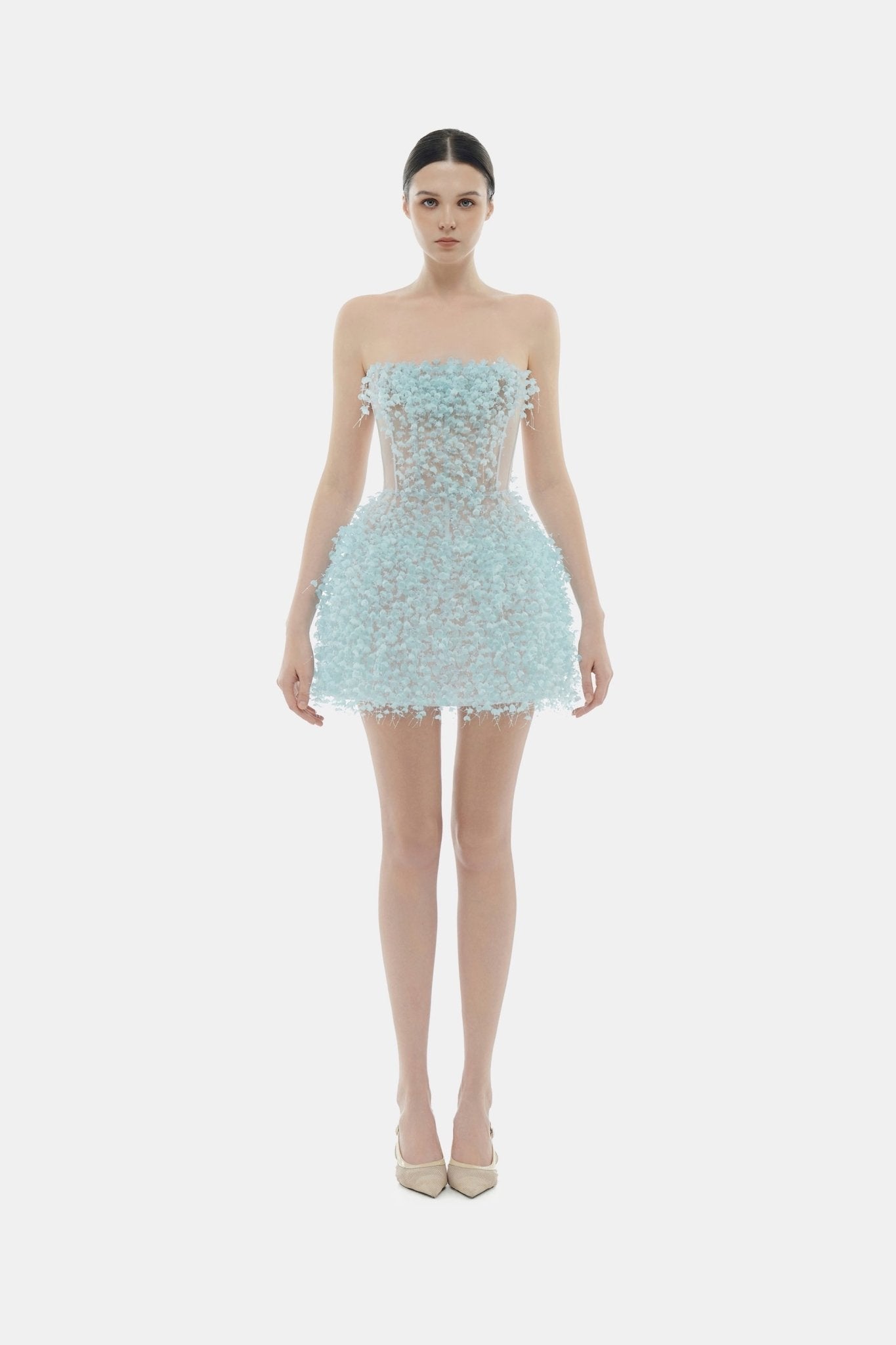 Blue Flowers Mini Dress - Montsand