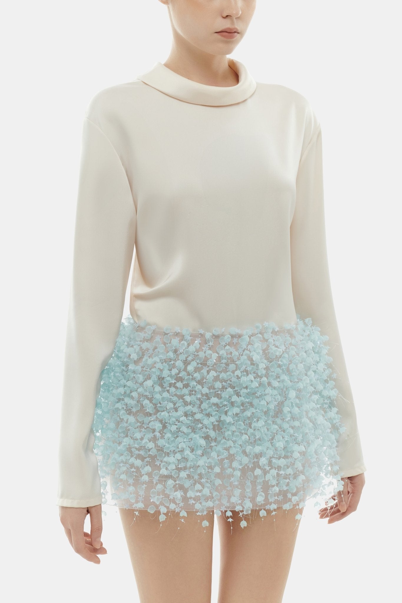 Blue Flowers Mini Skirt - Montsand