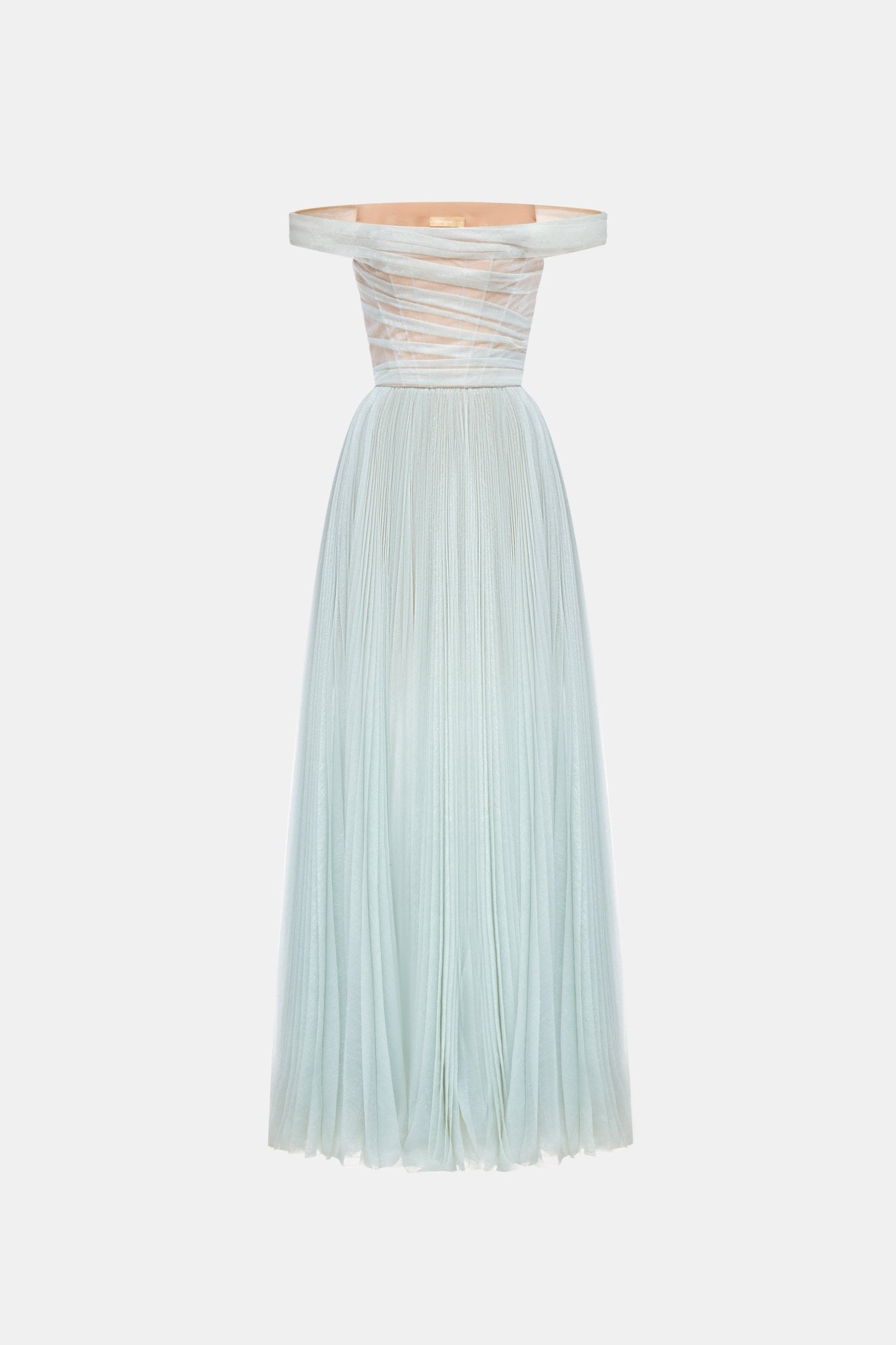 Blue Off - shoulder Maxi Dress - Montsand