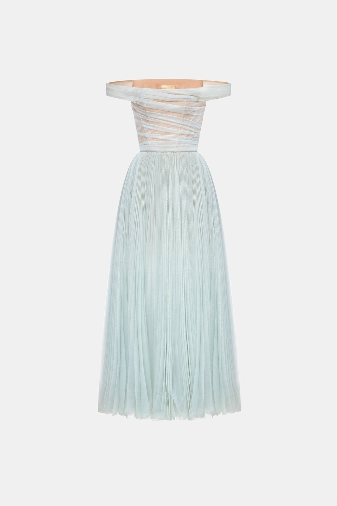 Blue Off-shoulder Midi Dress Dresses Montsand