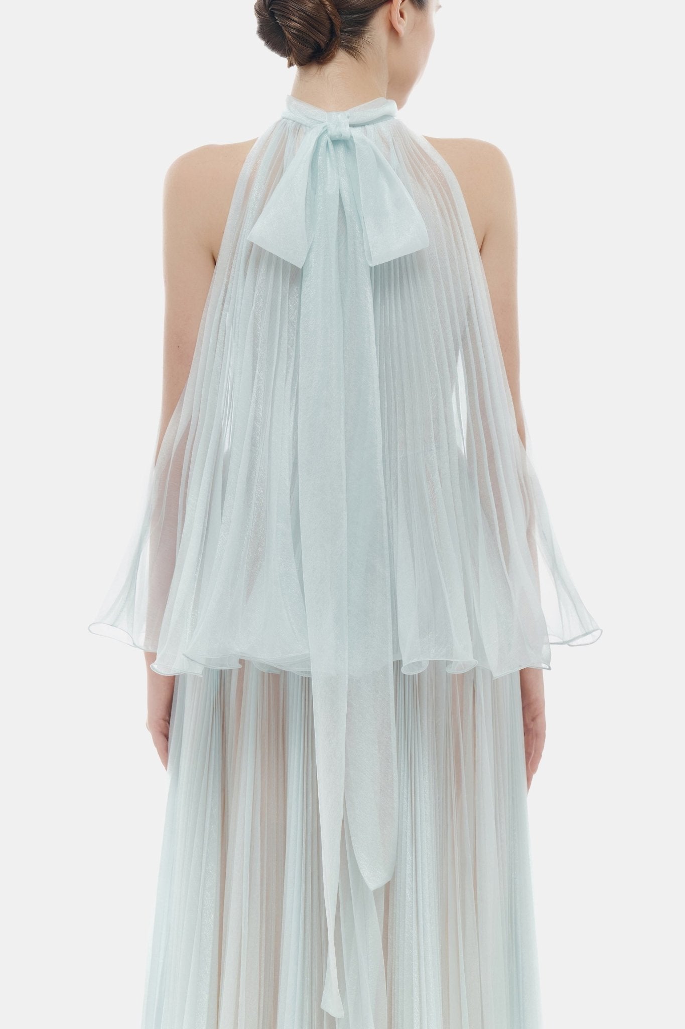 Blue Pleated Dress Dresses Montsand