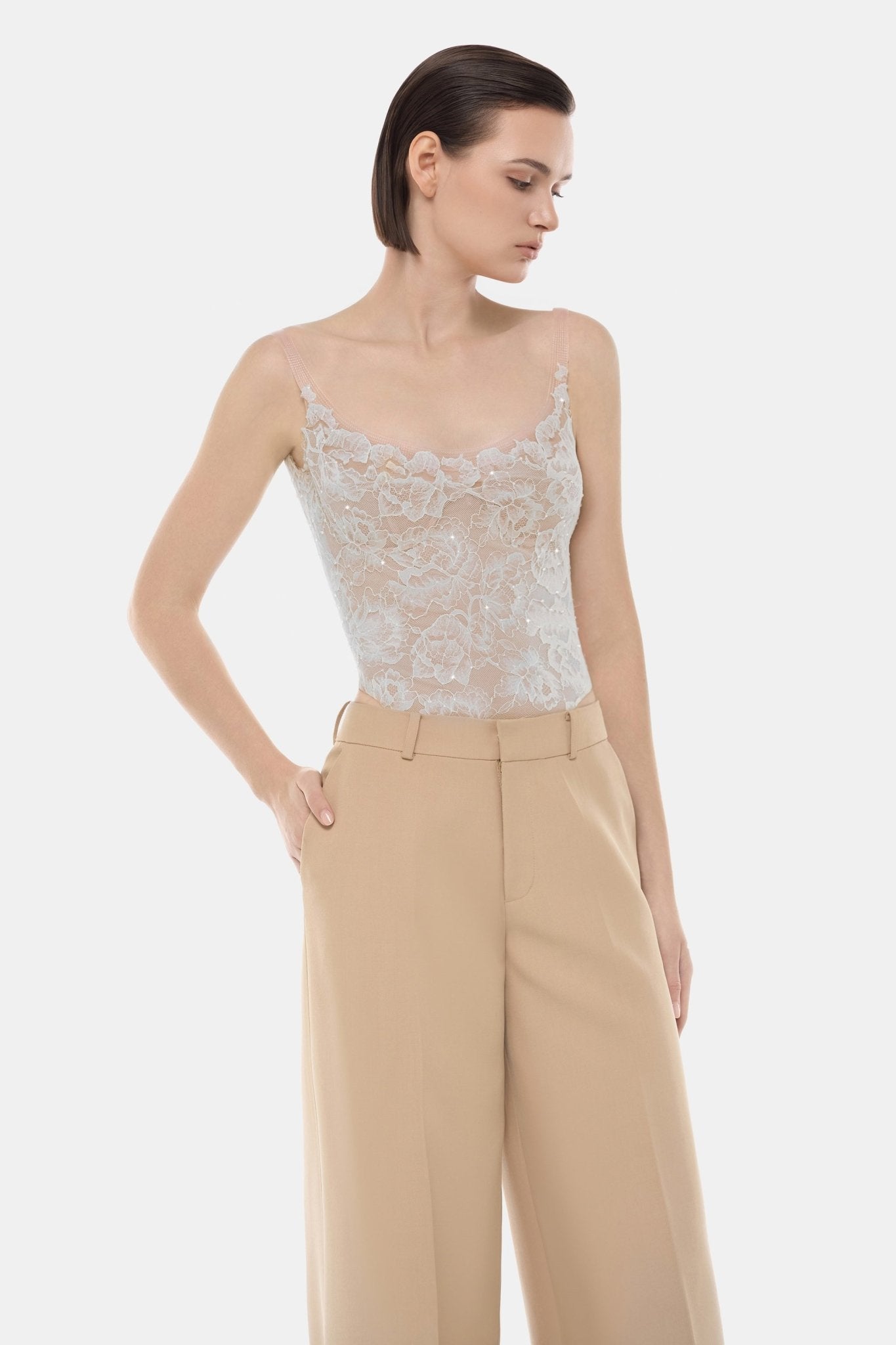 Blue Sheer Lace Top - Montsand