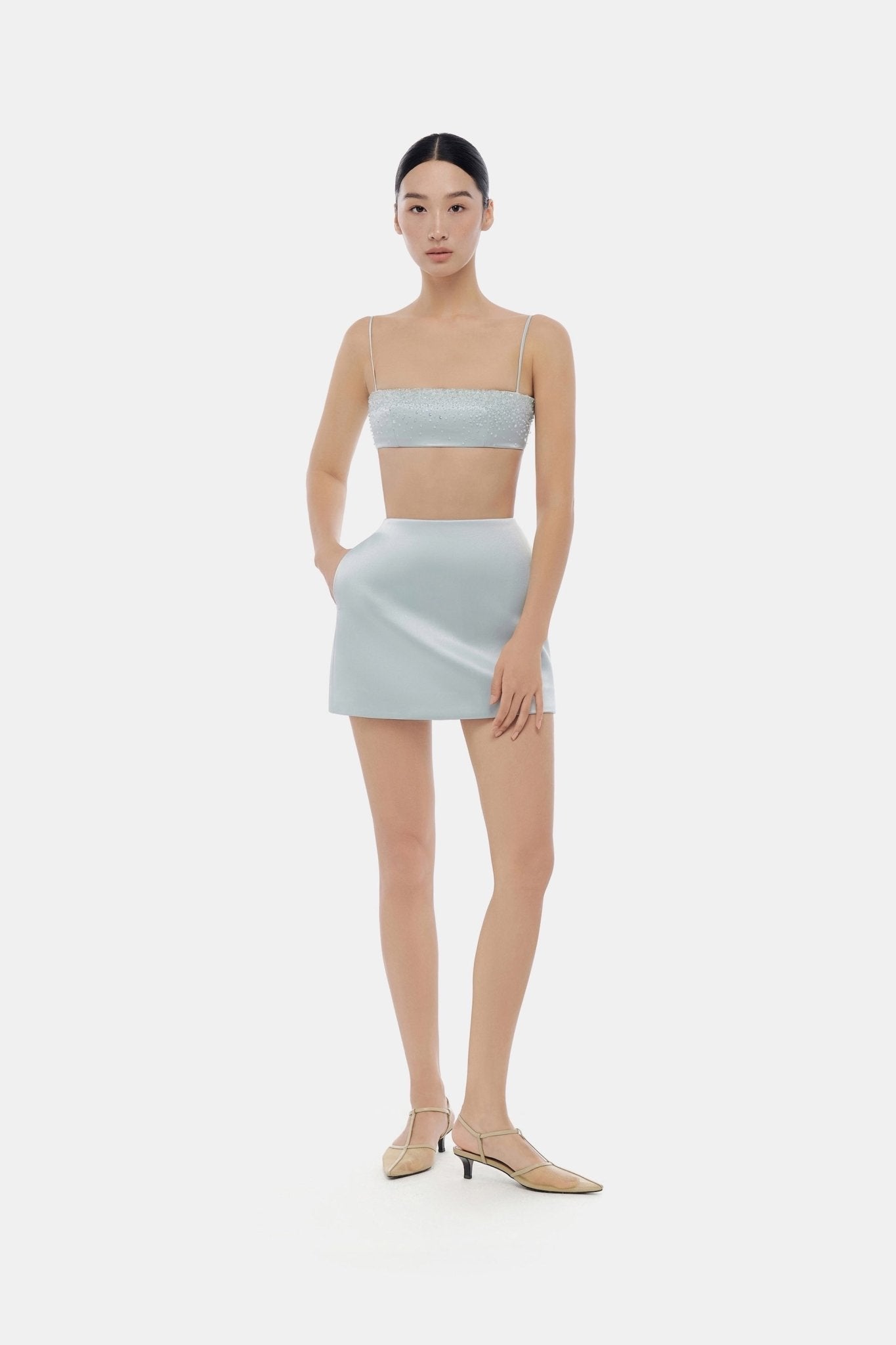 Blue Silk Skirt - Montsand