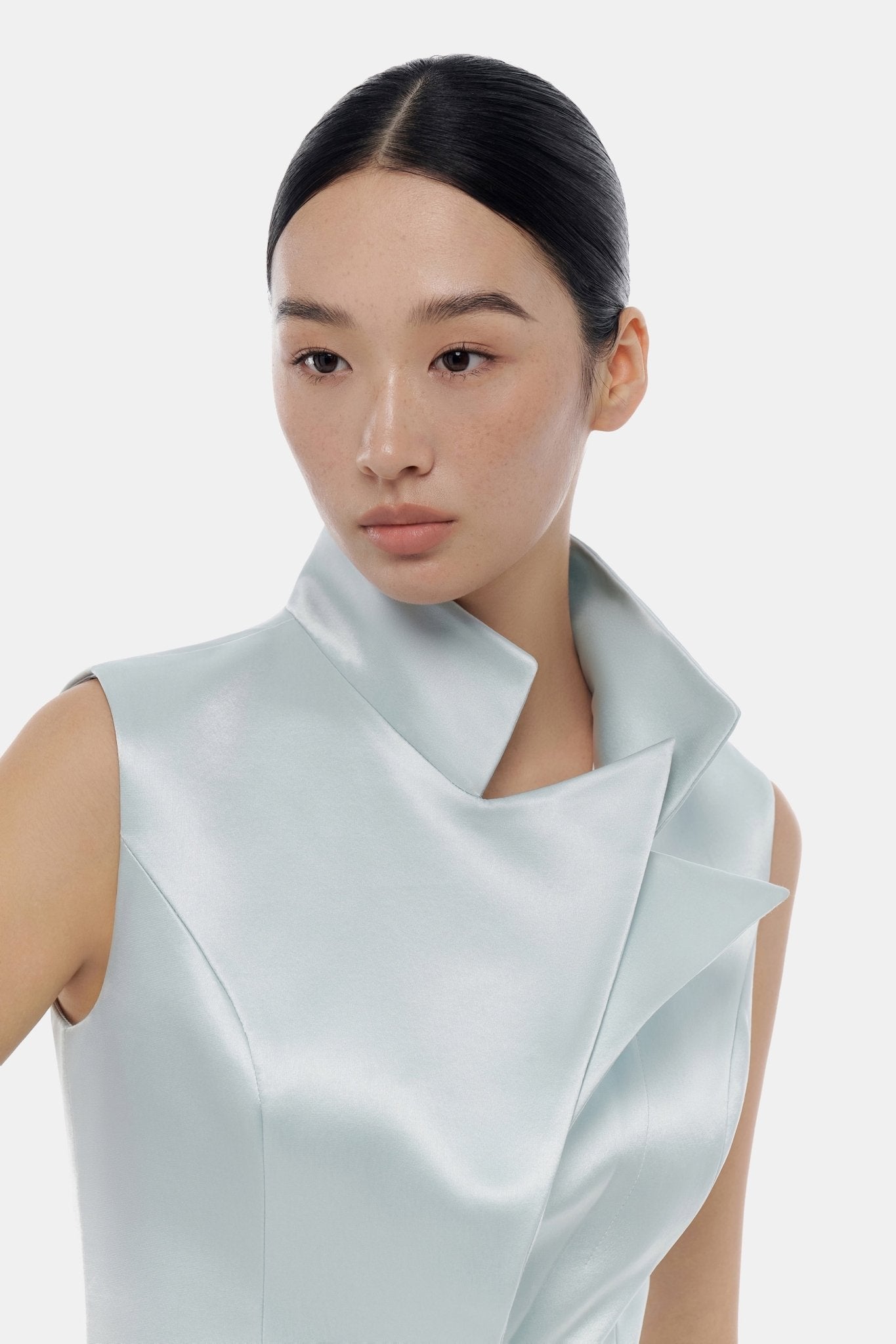 Blue Sleeveless Blazer - Montsand