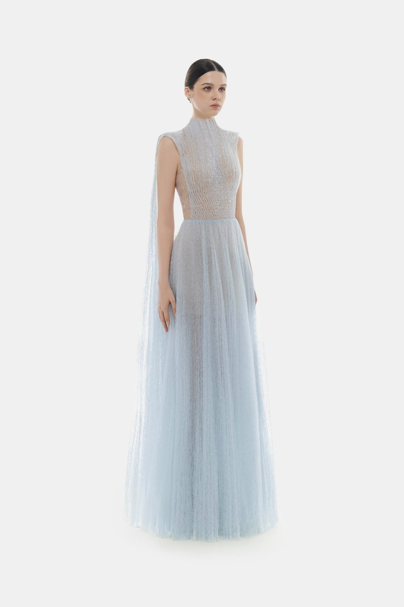 blue smocked maxi dress Blue smocked maxi dress