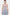 Blue Straight Neckline Pleat Midi Dress - Montsand