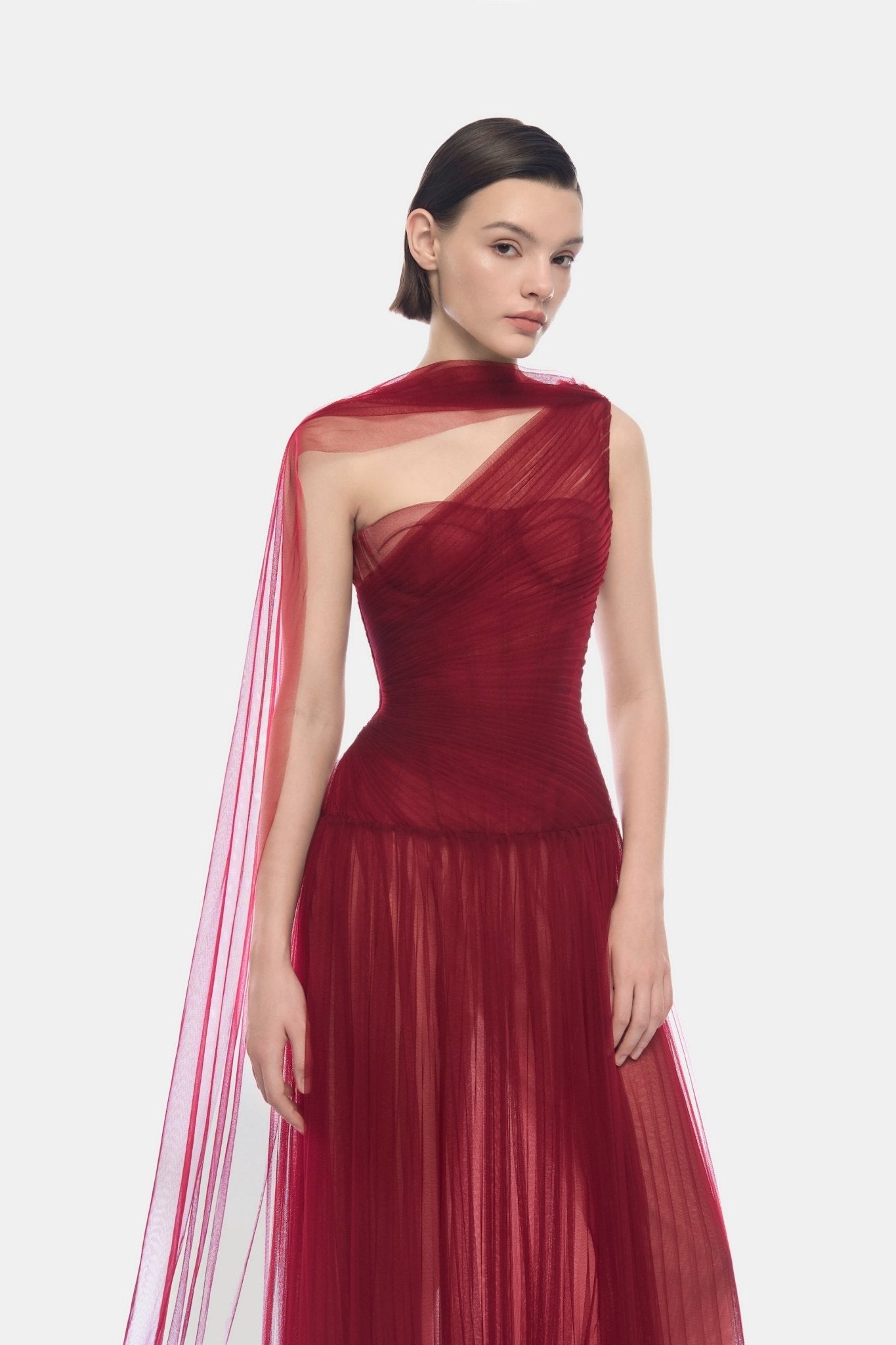 knee length dresses for ladies Curve&Plus Passionate Love Bordeaux Dress In-Stock / 2XL main image 1