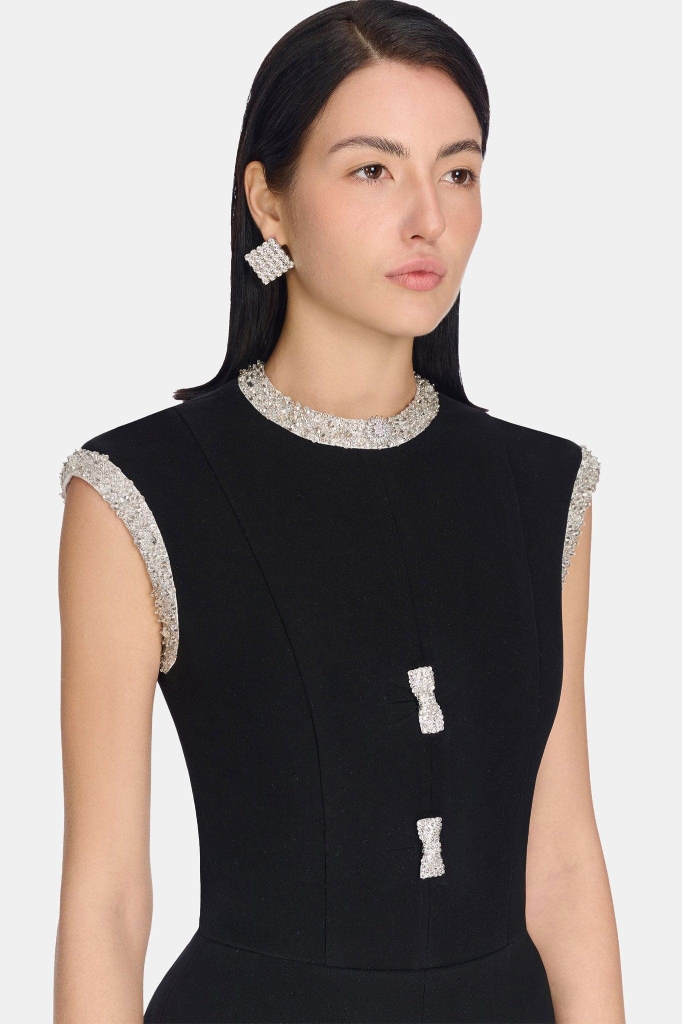 Bow Tie Black Dress - Montsand