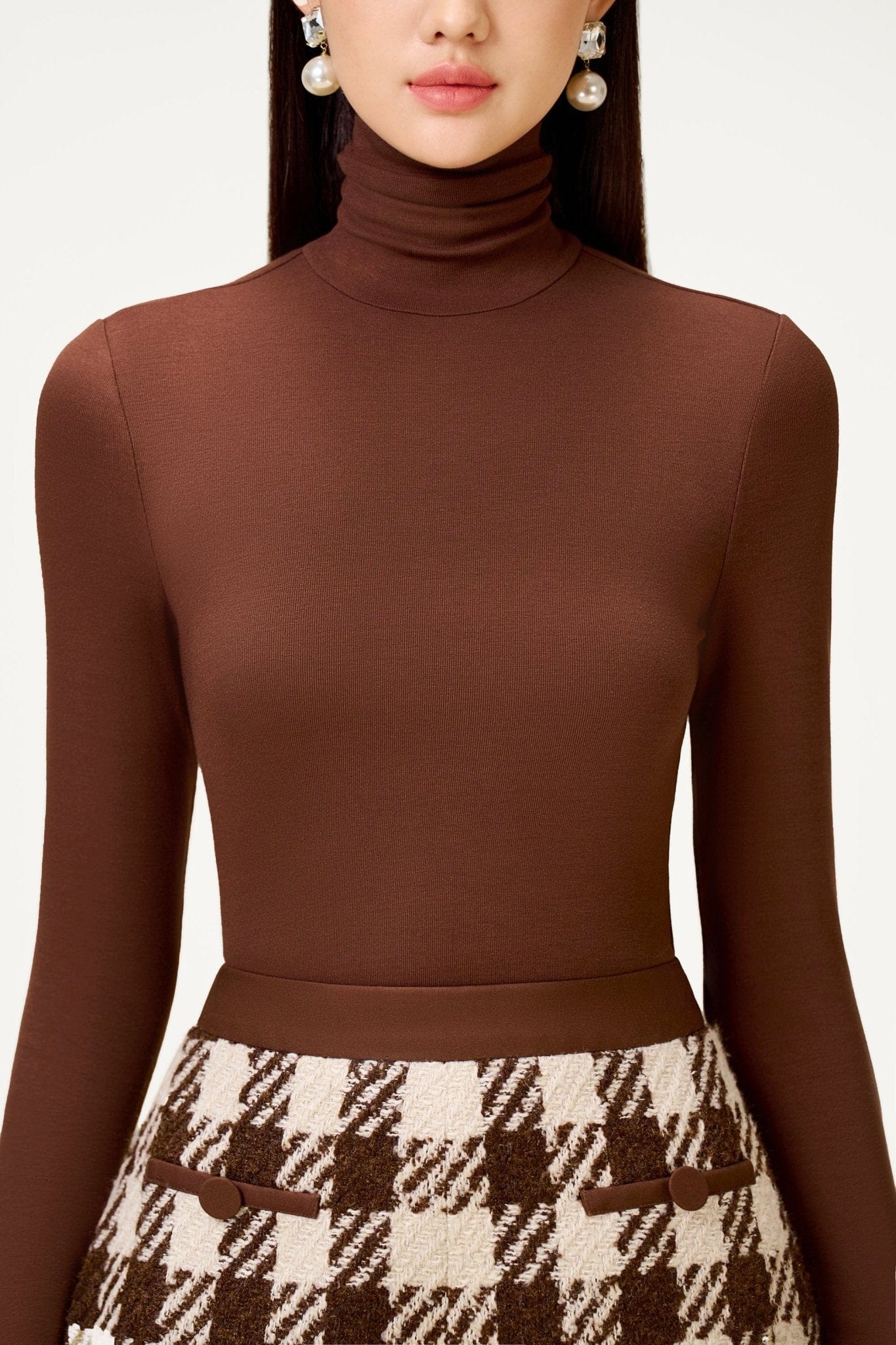 Brown Jersey Bodysuit - Montsand