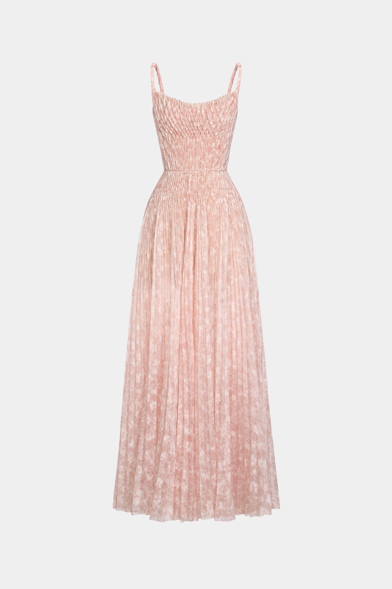 Brown Pleated Maxi Dress - Montsand