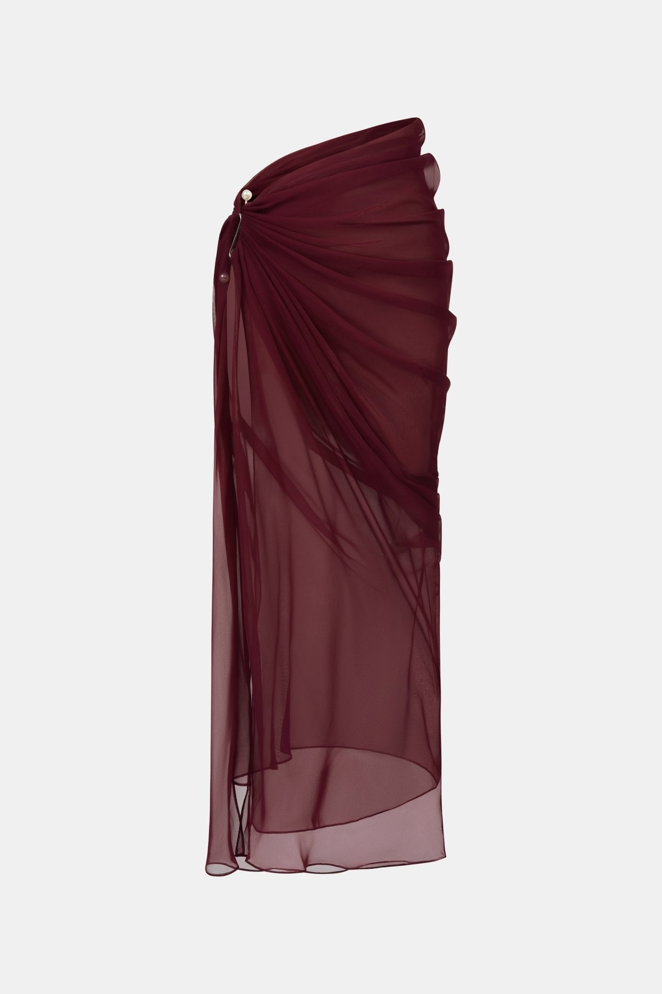 Burgundy Draped Skirt - Montsand