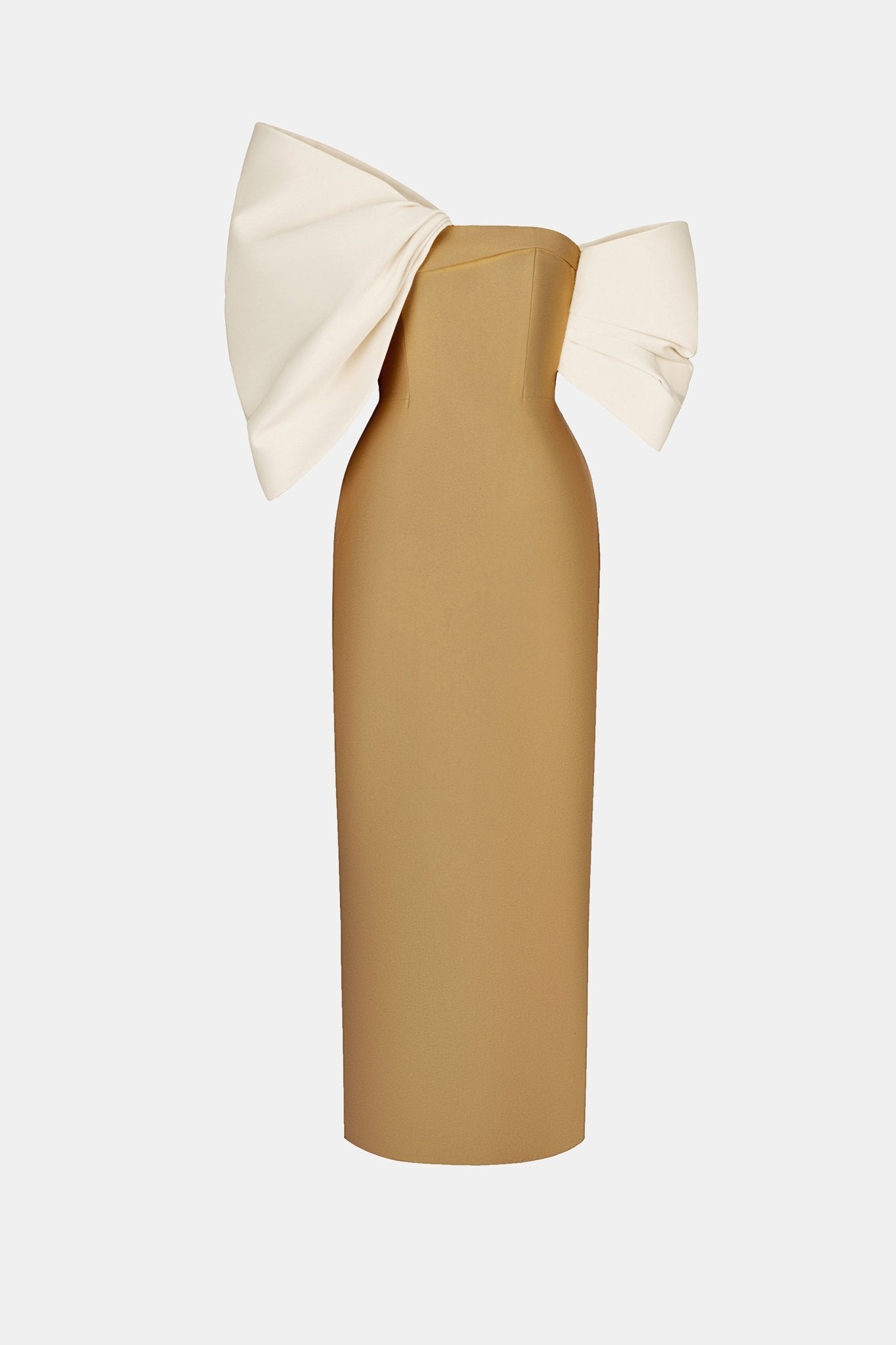 Camel Big Bow Dress - Montsand