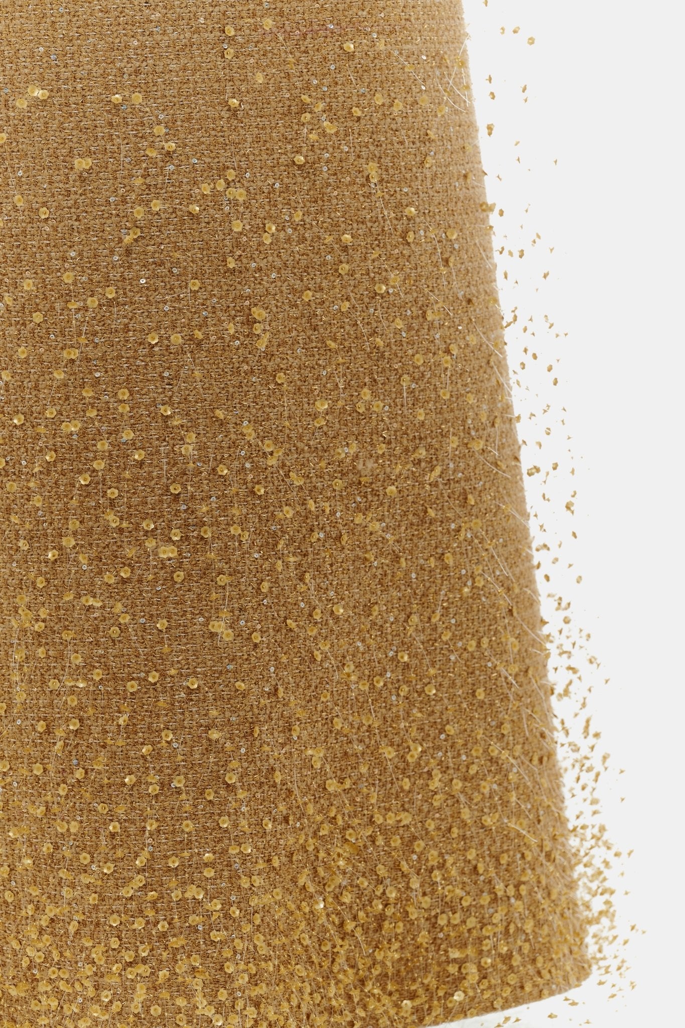 Camel Crystal Beaded Tweed Dress - Montsand