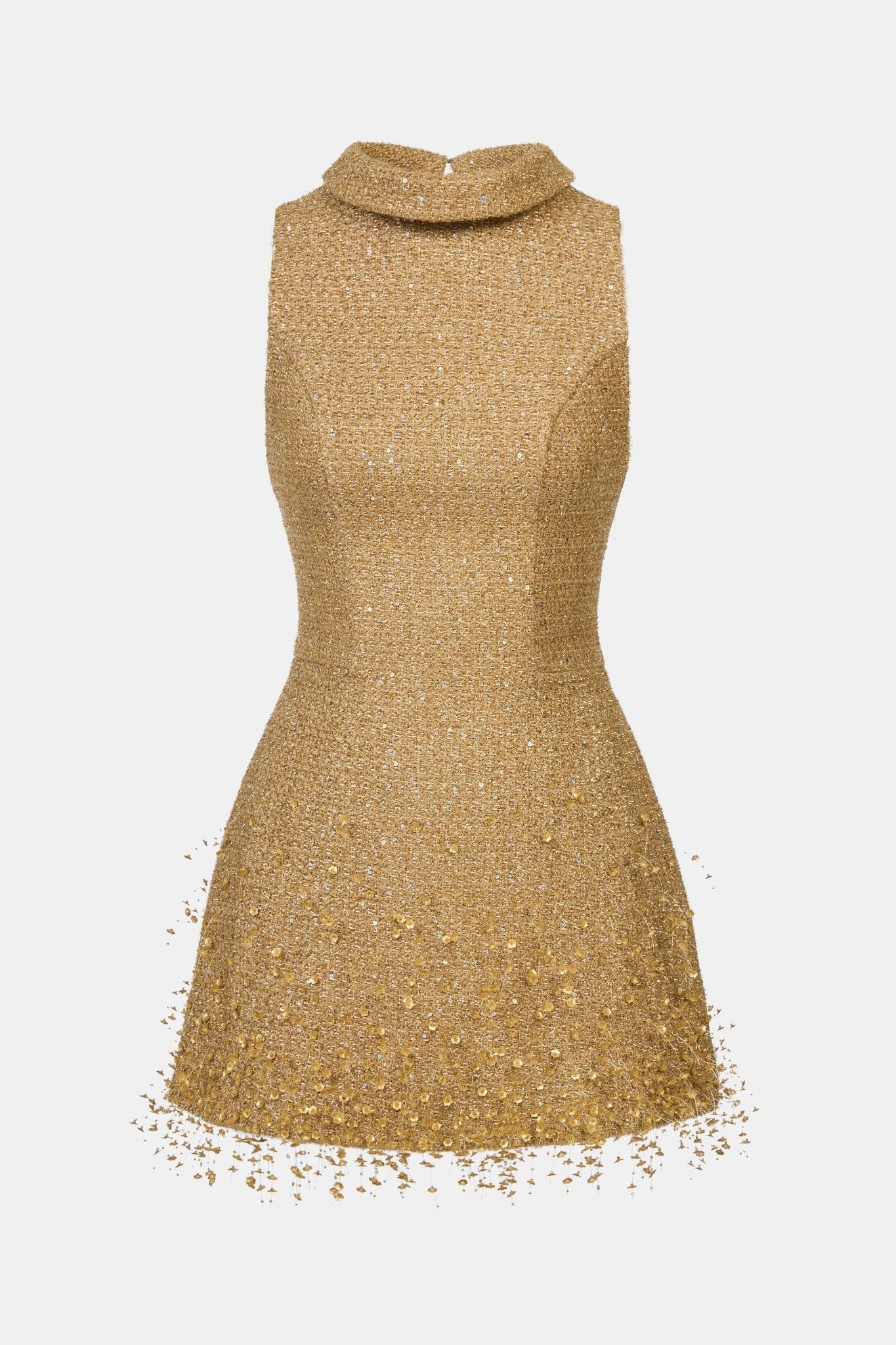 Camel Crystal Beaded Tweed Top - Montsand