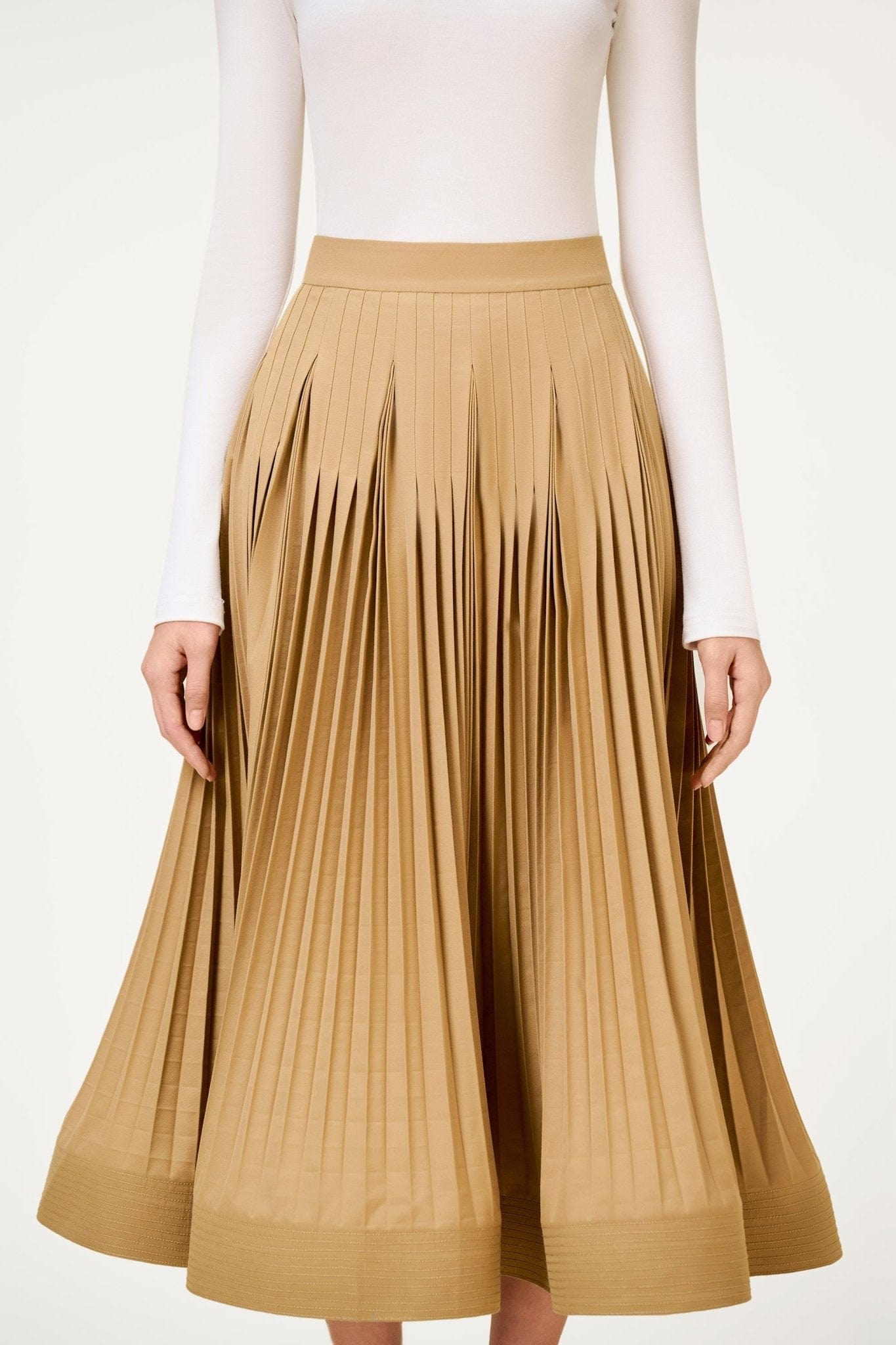 Camel Pleated Skirt - Montsand