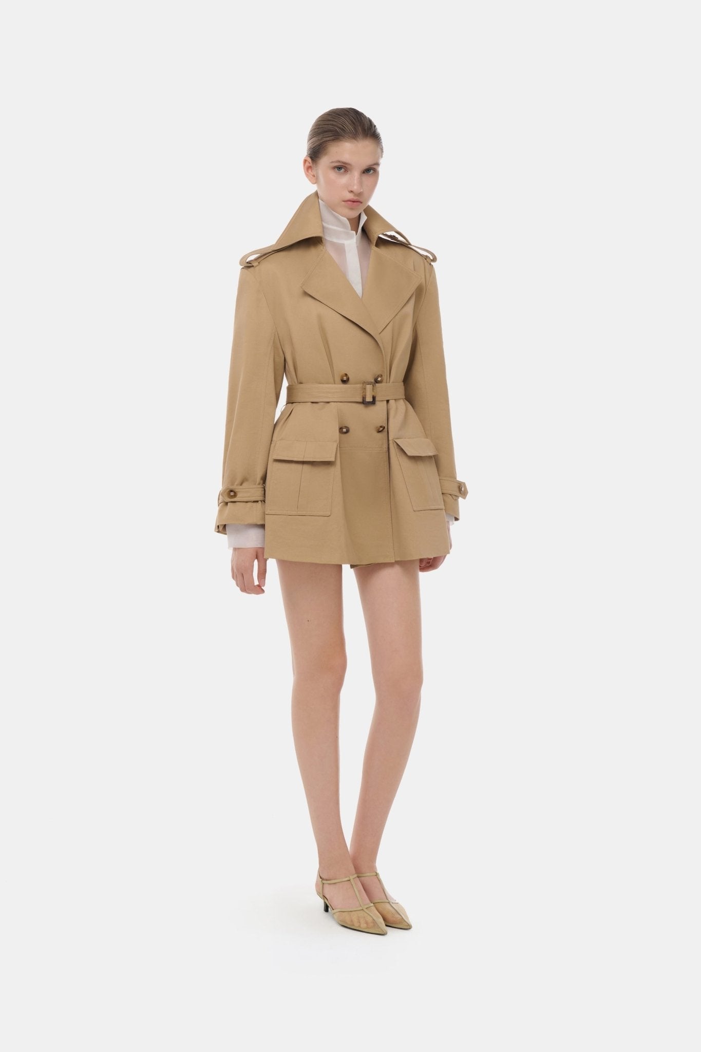 Camel Trench Dress - Montsand
