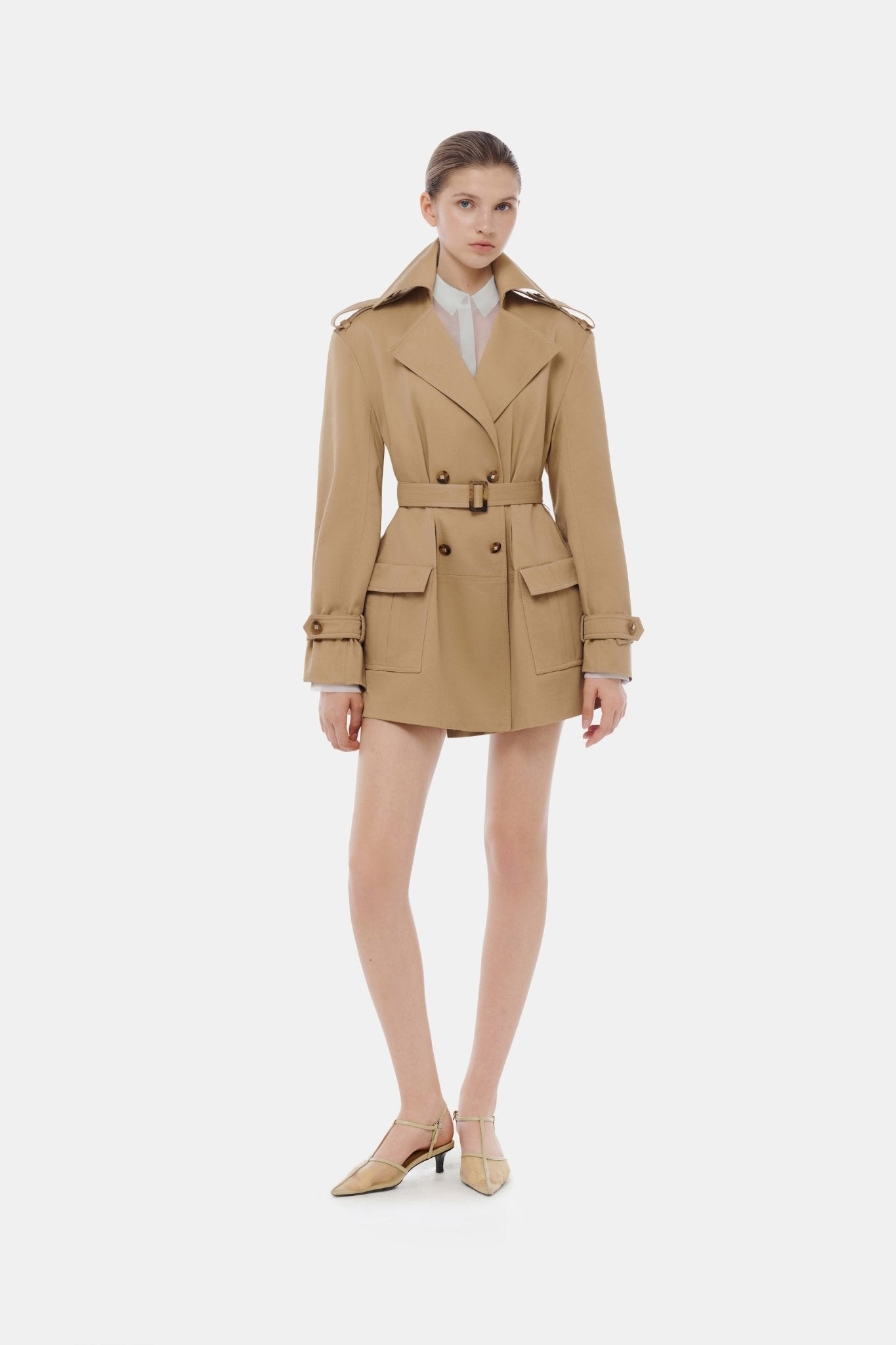 Camel Trench Dress - Montsand