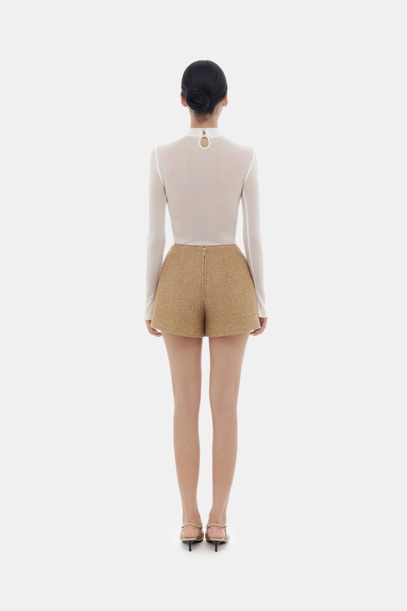 Camel Tweed Shorts - Montsand