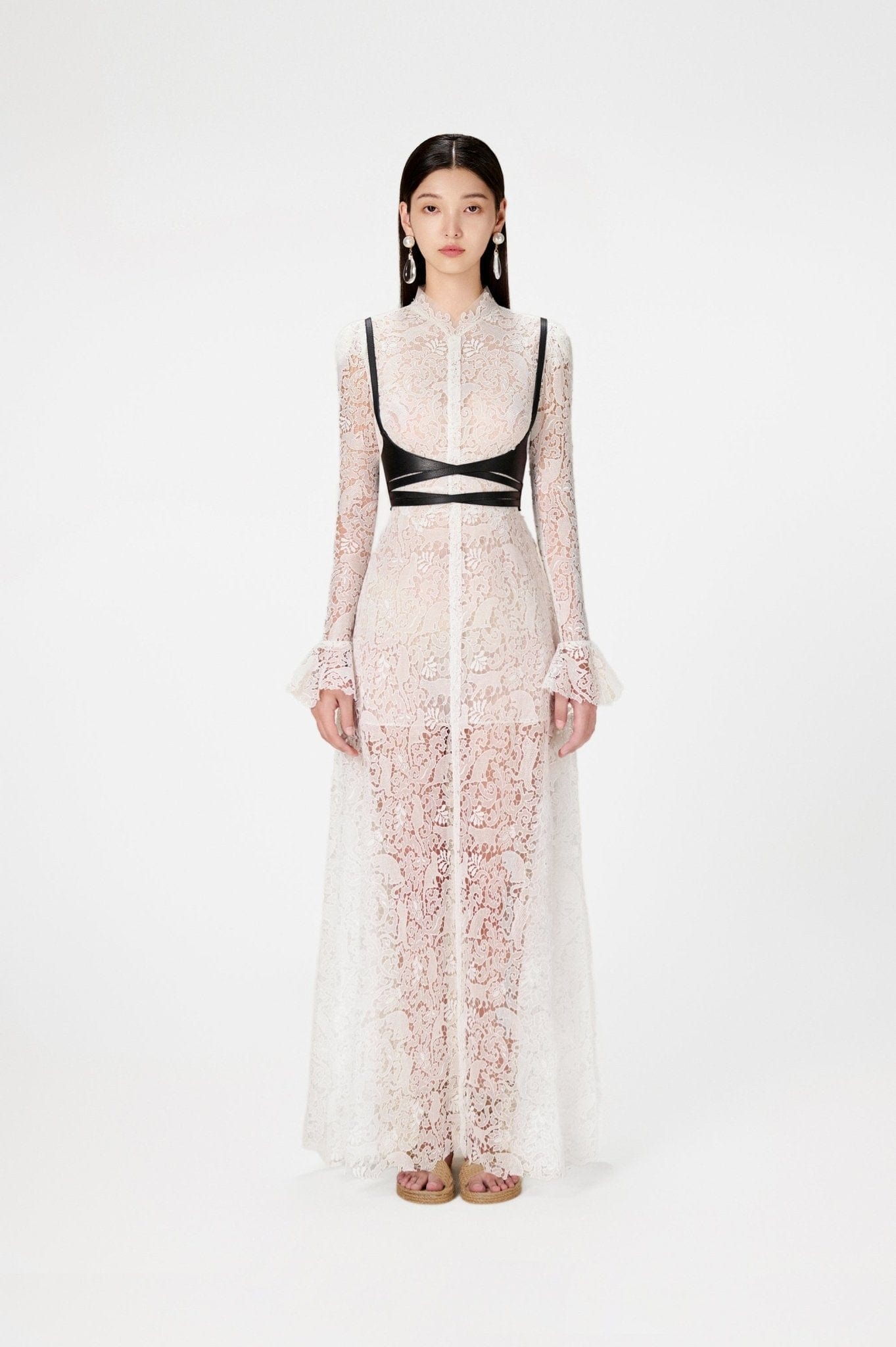 Cat Lace Long Dress - Montsand