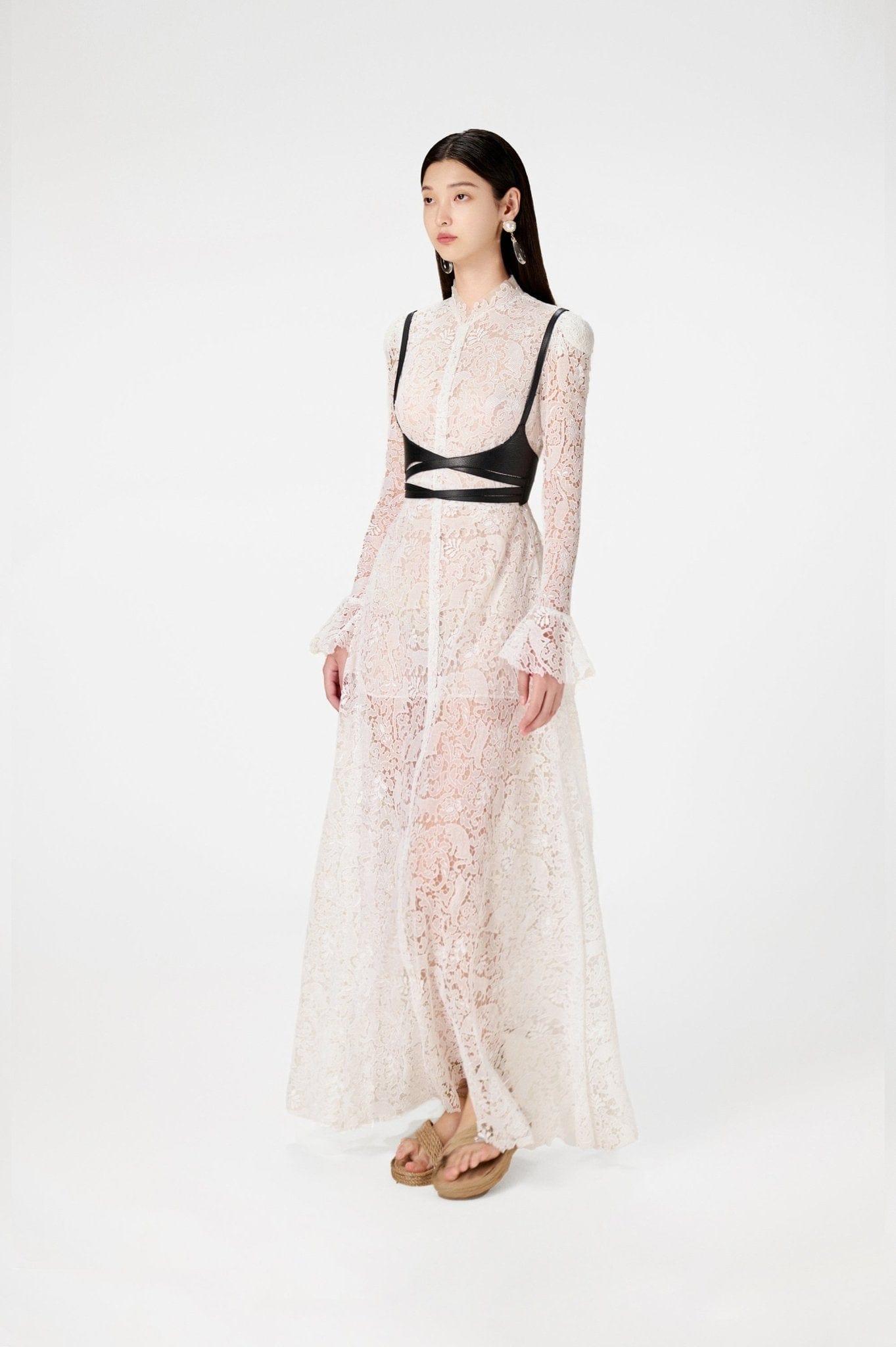 Cat Lace Long Dress - Montsand