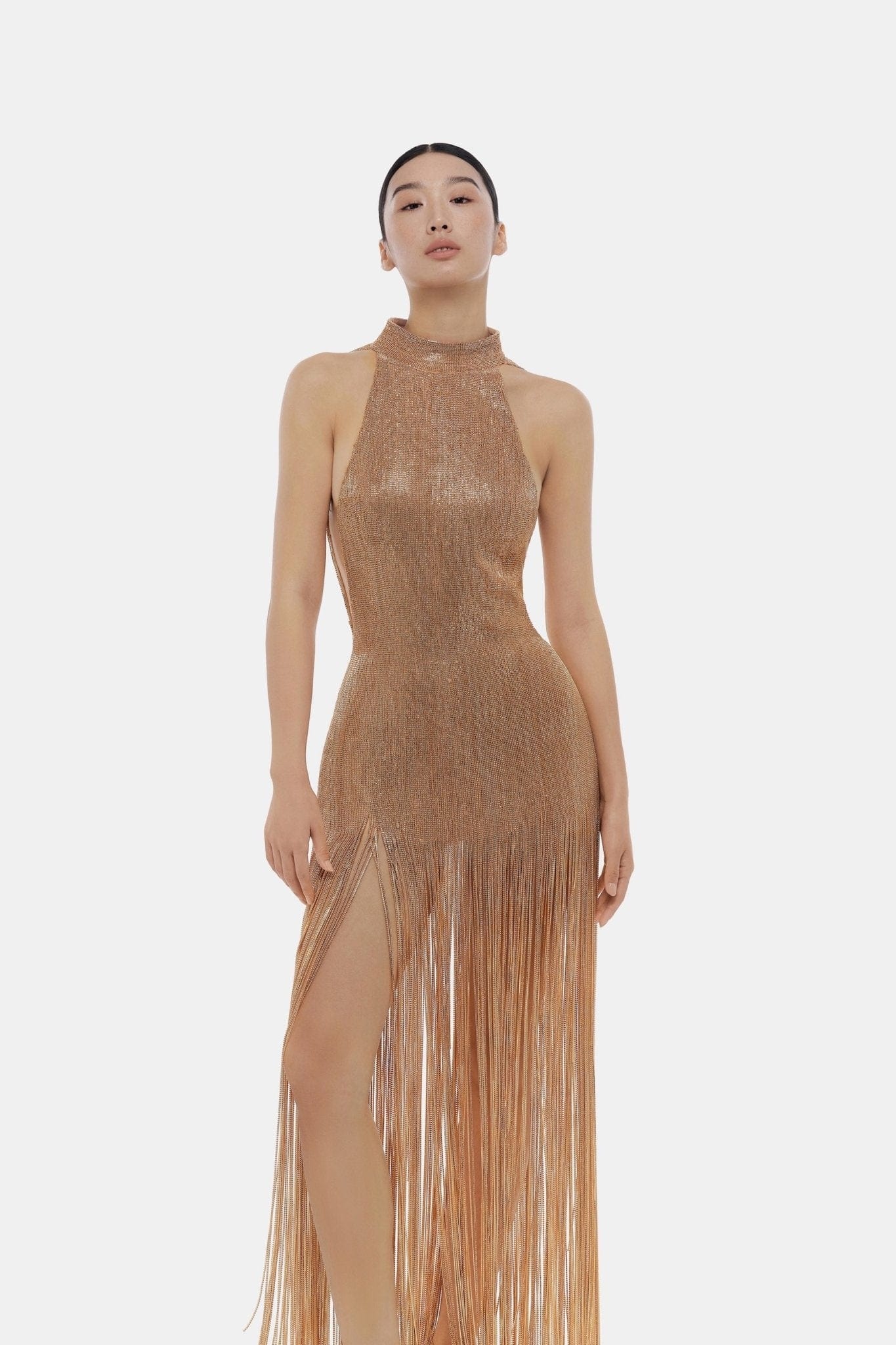 Champagne Crystalized Dress - Montsand
