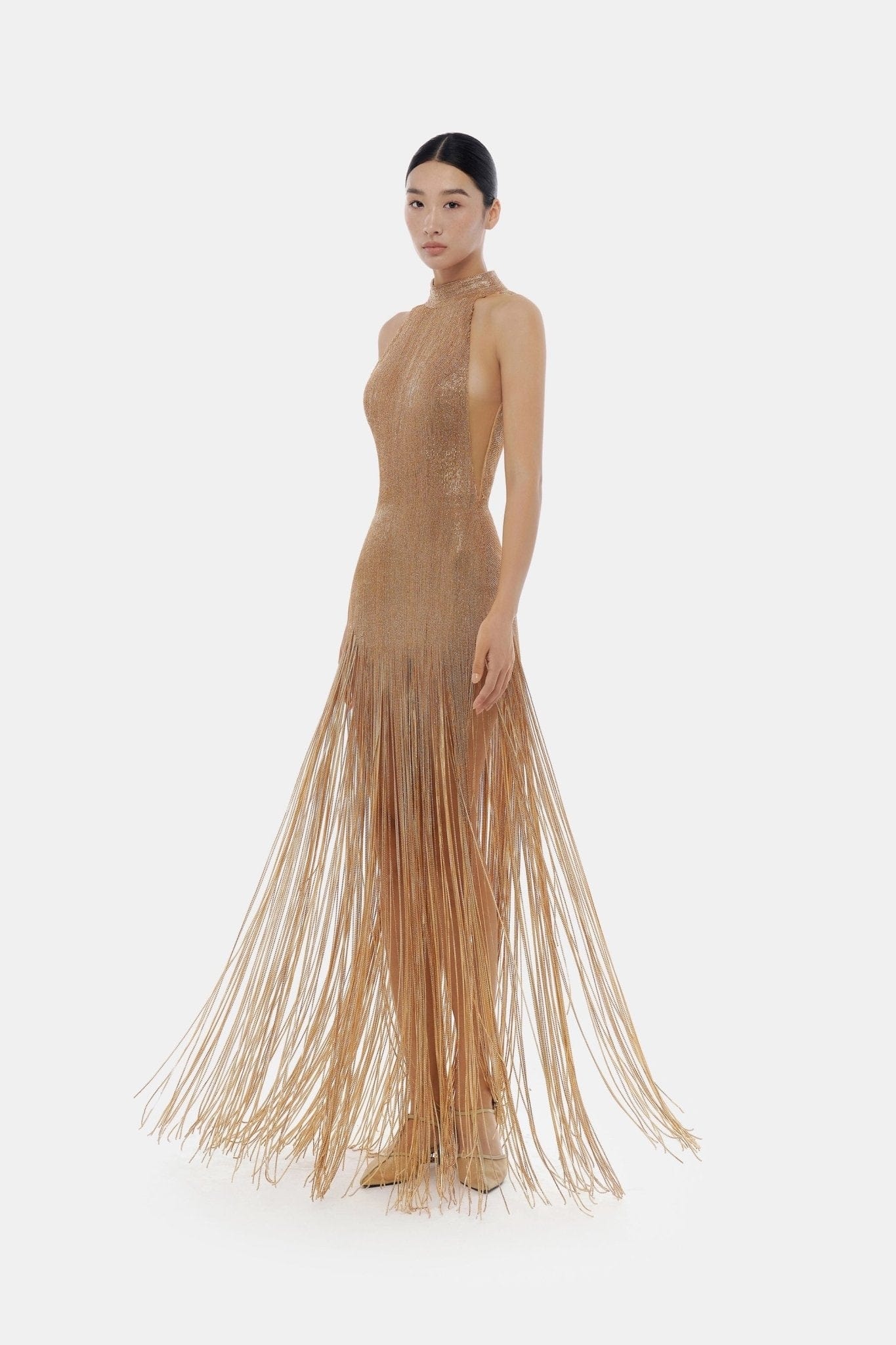 Champagne Crystalized Dress - Montsand