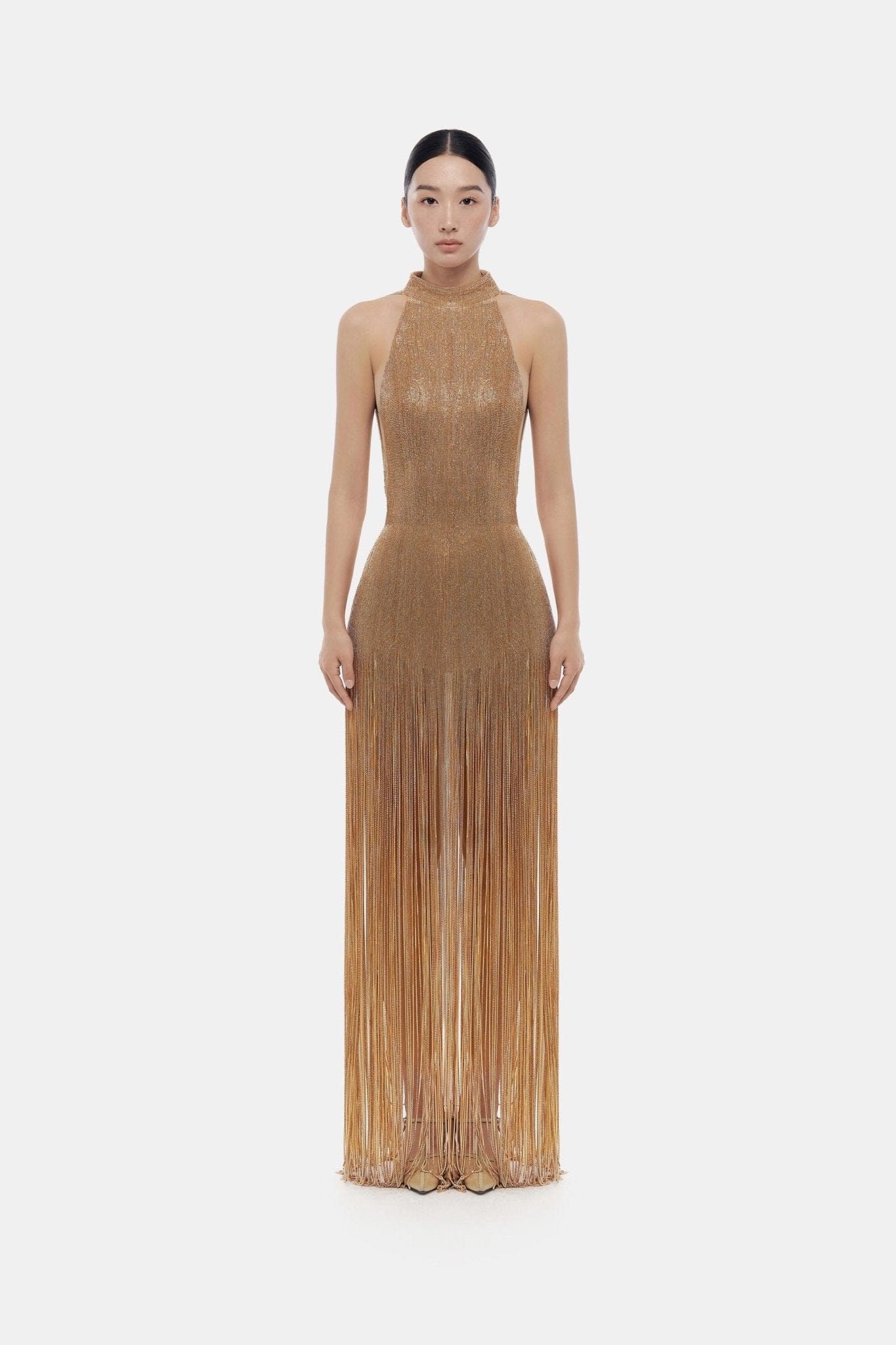 Champagne Crystalized Dress - Montsand