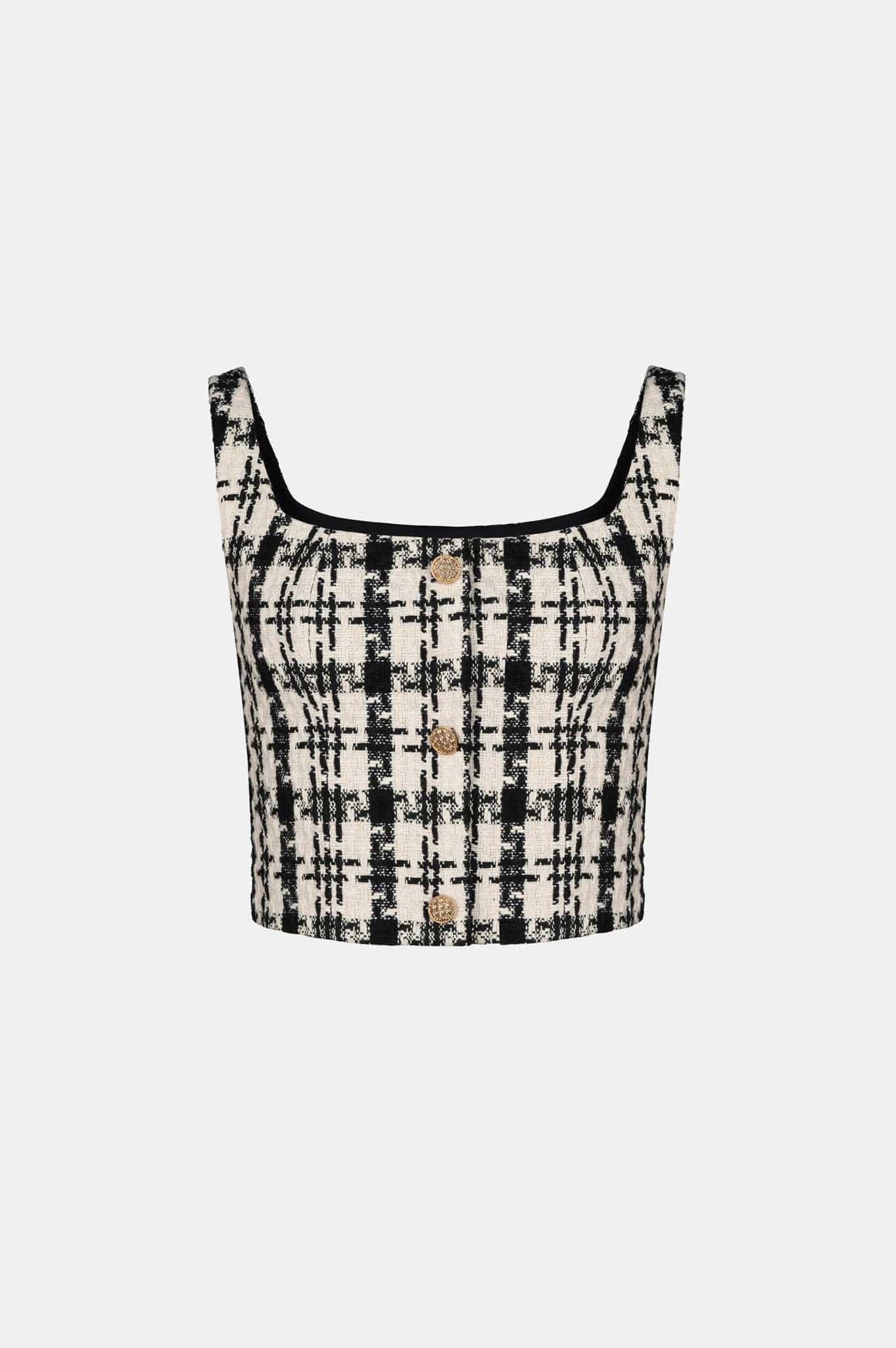 Classic Gingham Sleeveless Top - Montsand