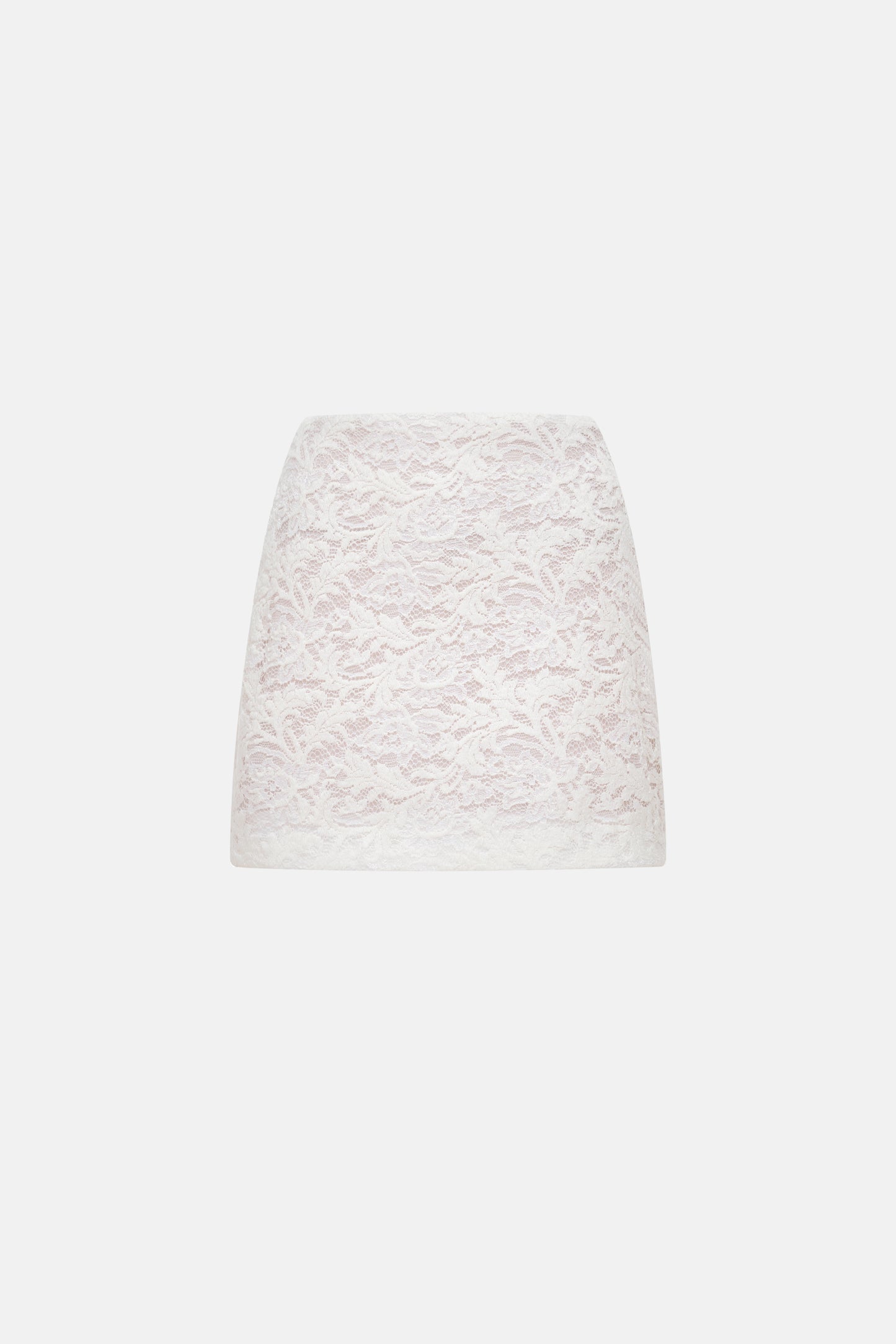 Ivory Lace Mini Skirt