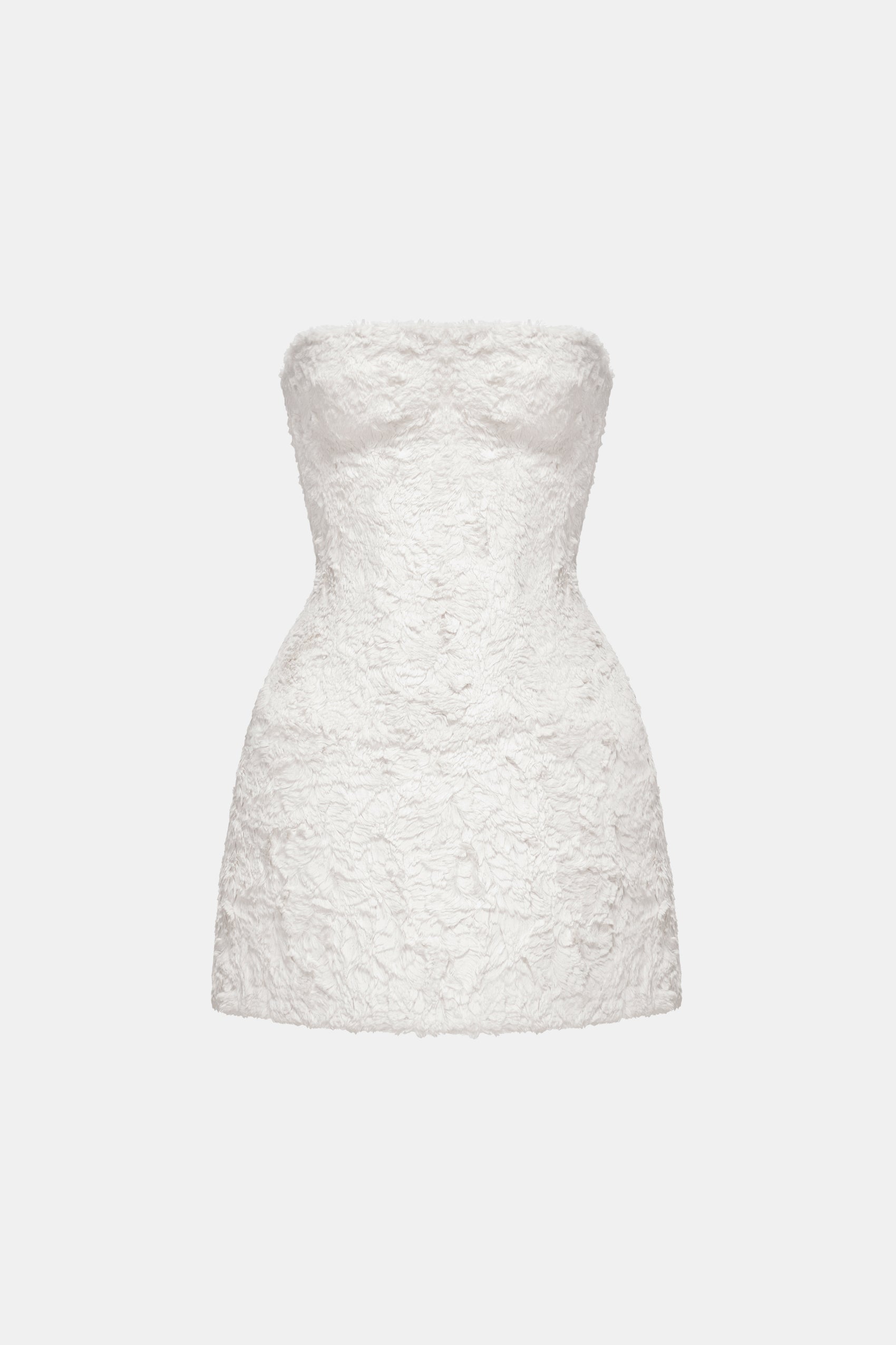 Fur Tube Mini Dress