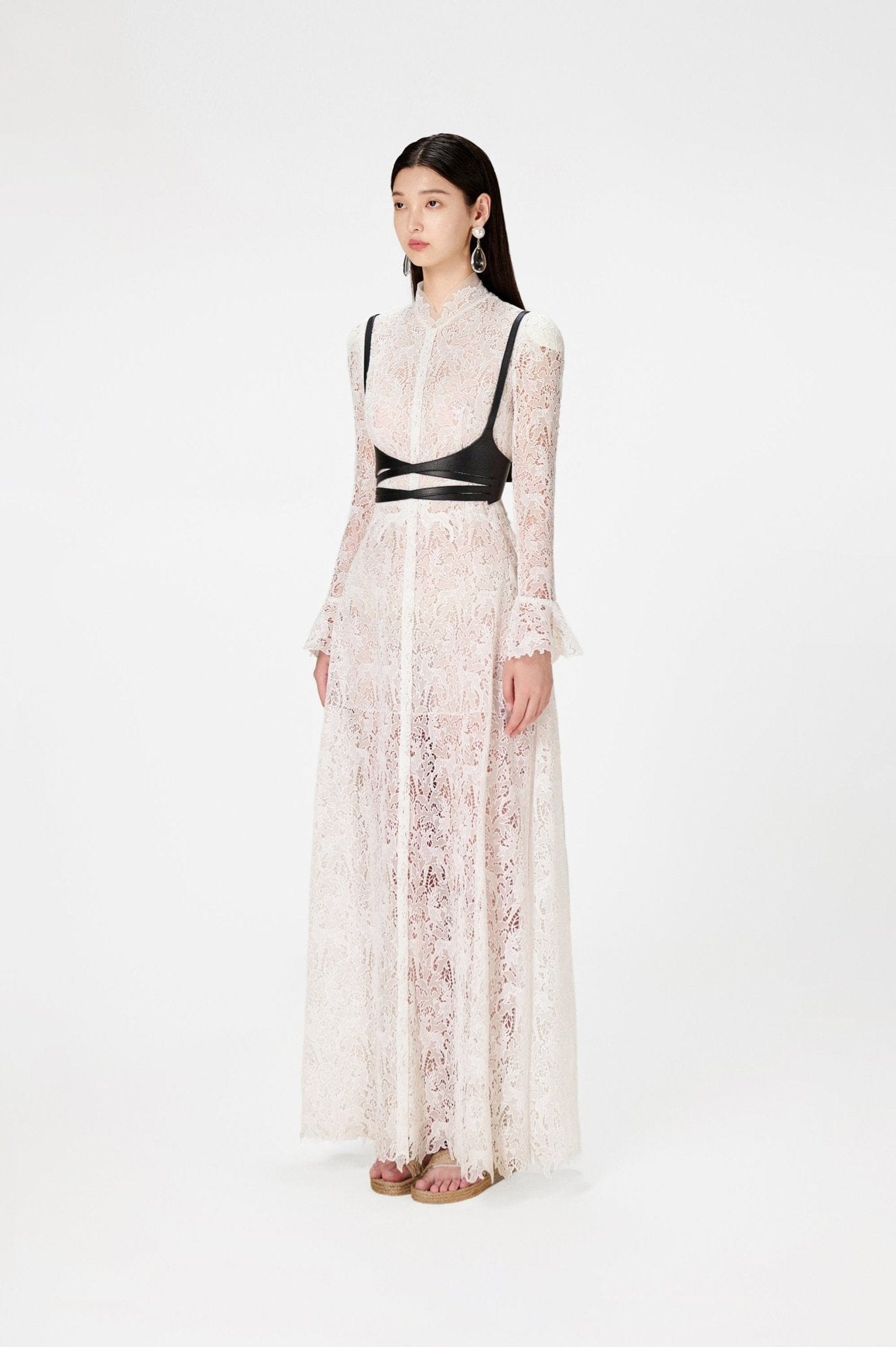 Deer Lace Long Dress - Montsand