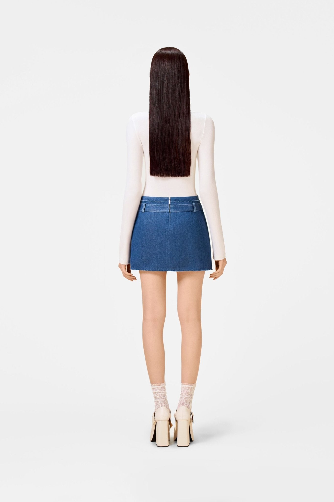 Denim Tweed Mini Skirt - Montsand