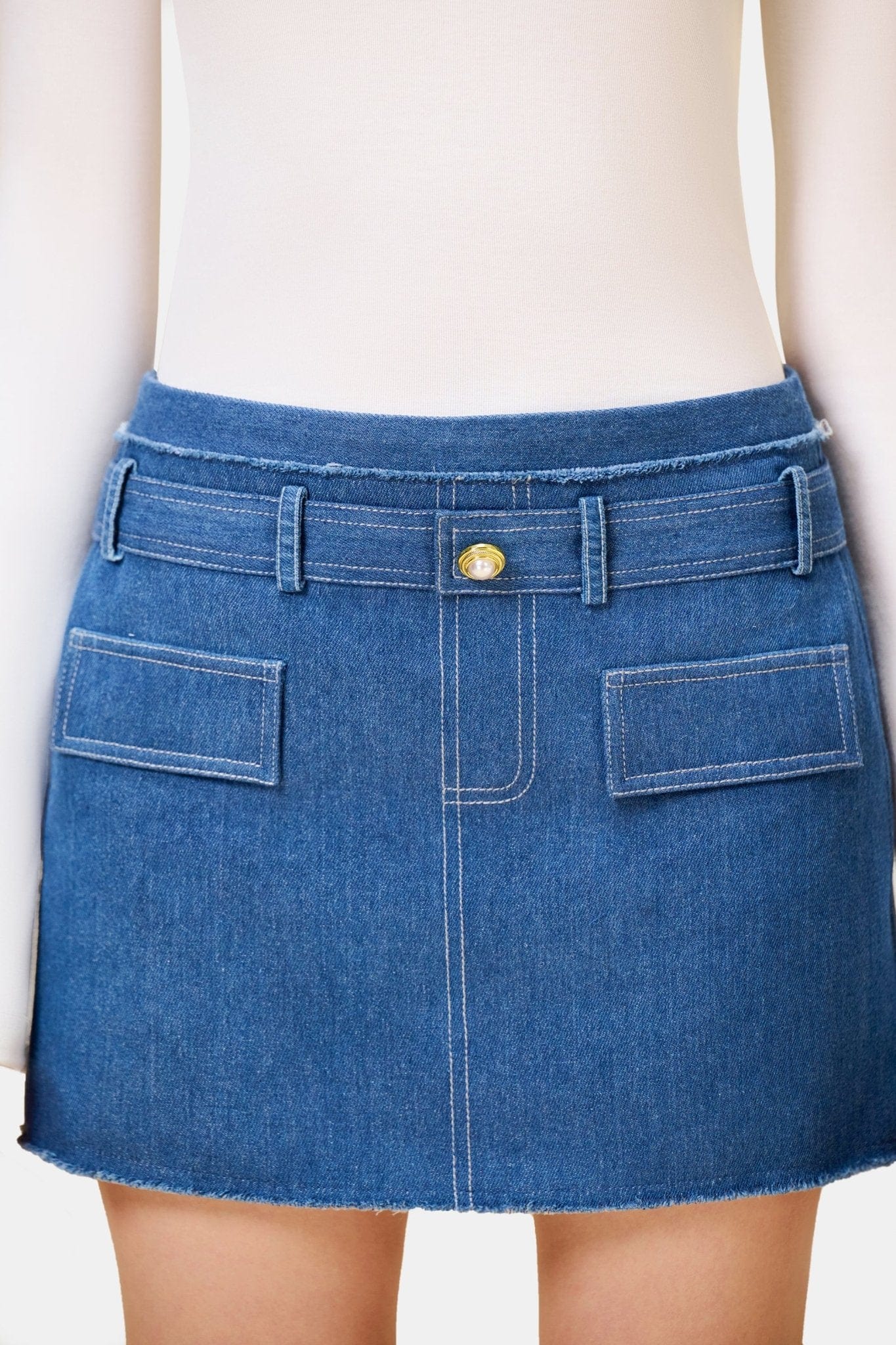 Denim Tweed Mini Skirt - Montsand