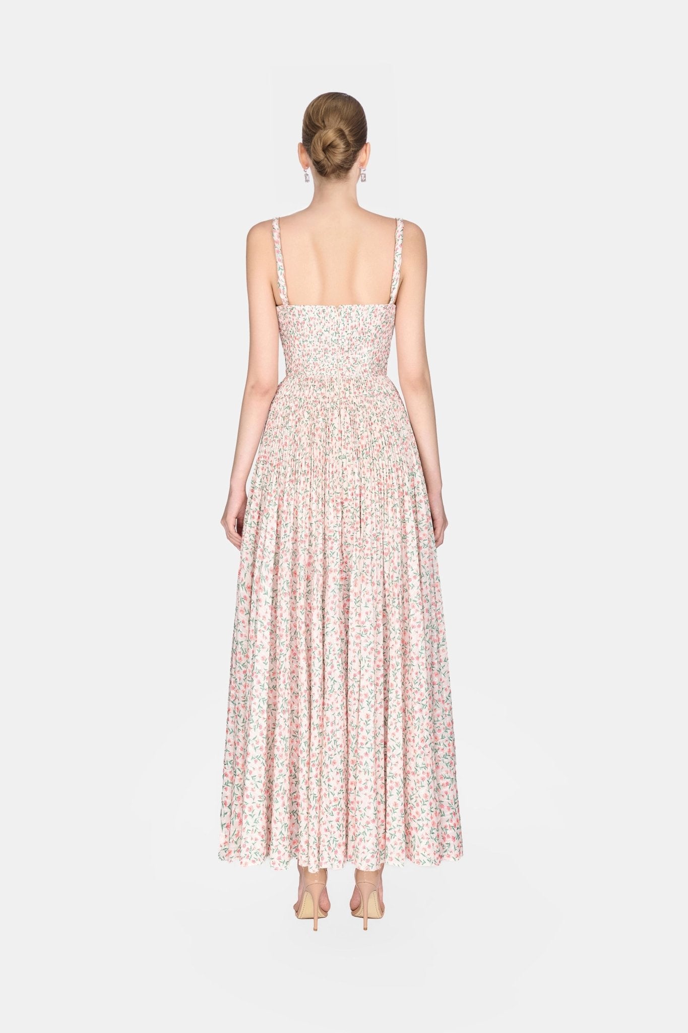 Floral Pleated Midi Dress – Montsand