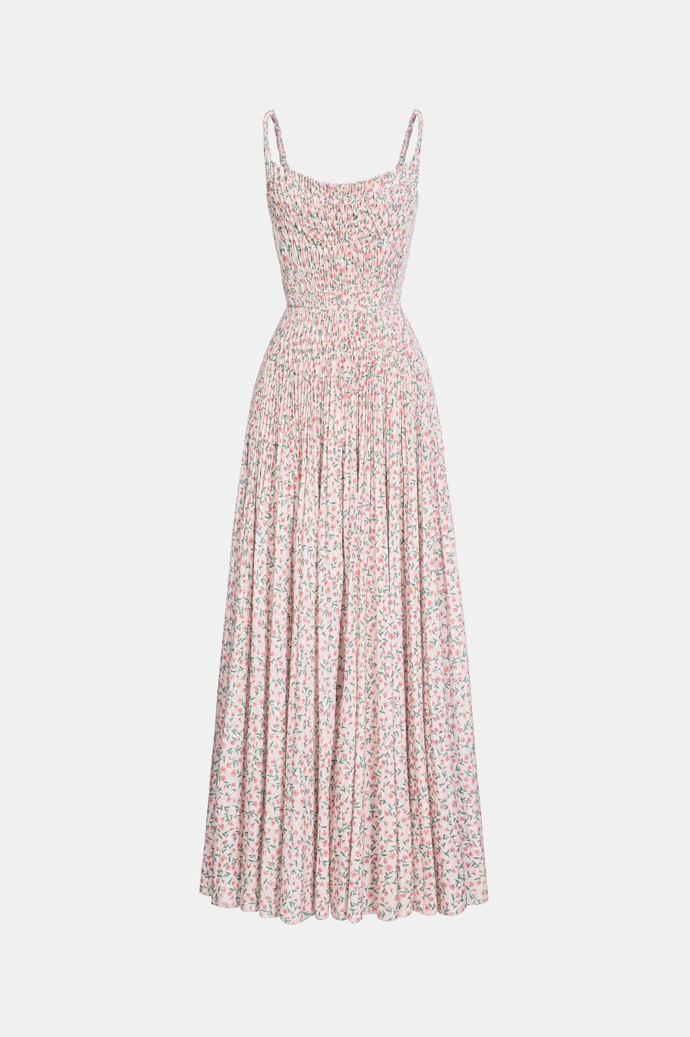 Floral Pleated Maxi Dress - Montsand
