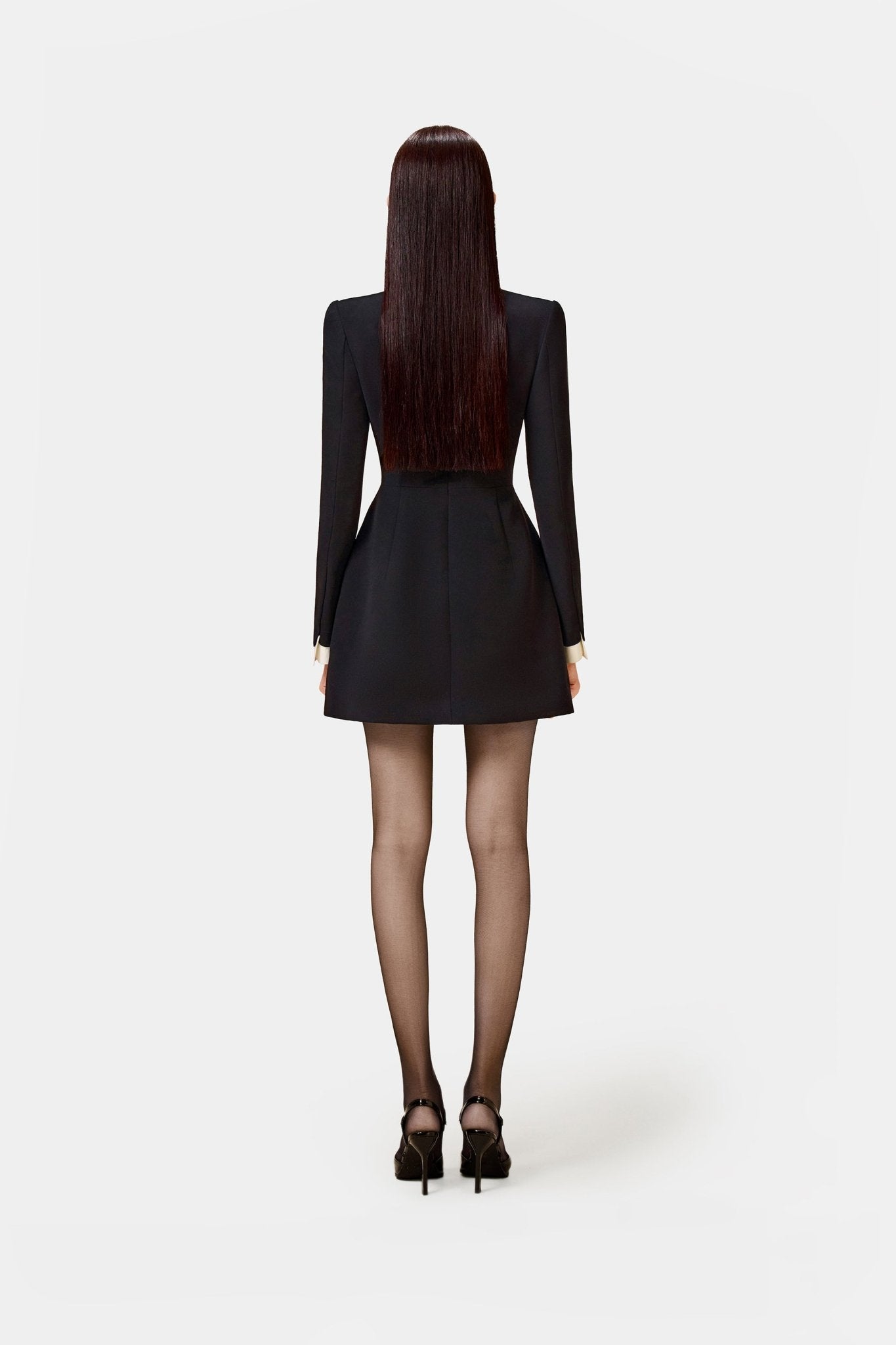 Flower Black Mini Dress - Montsand