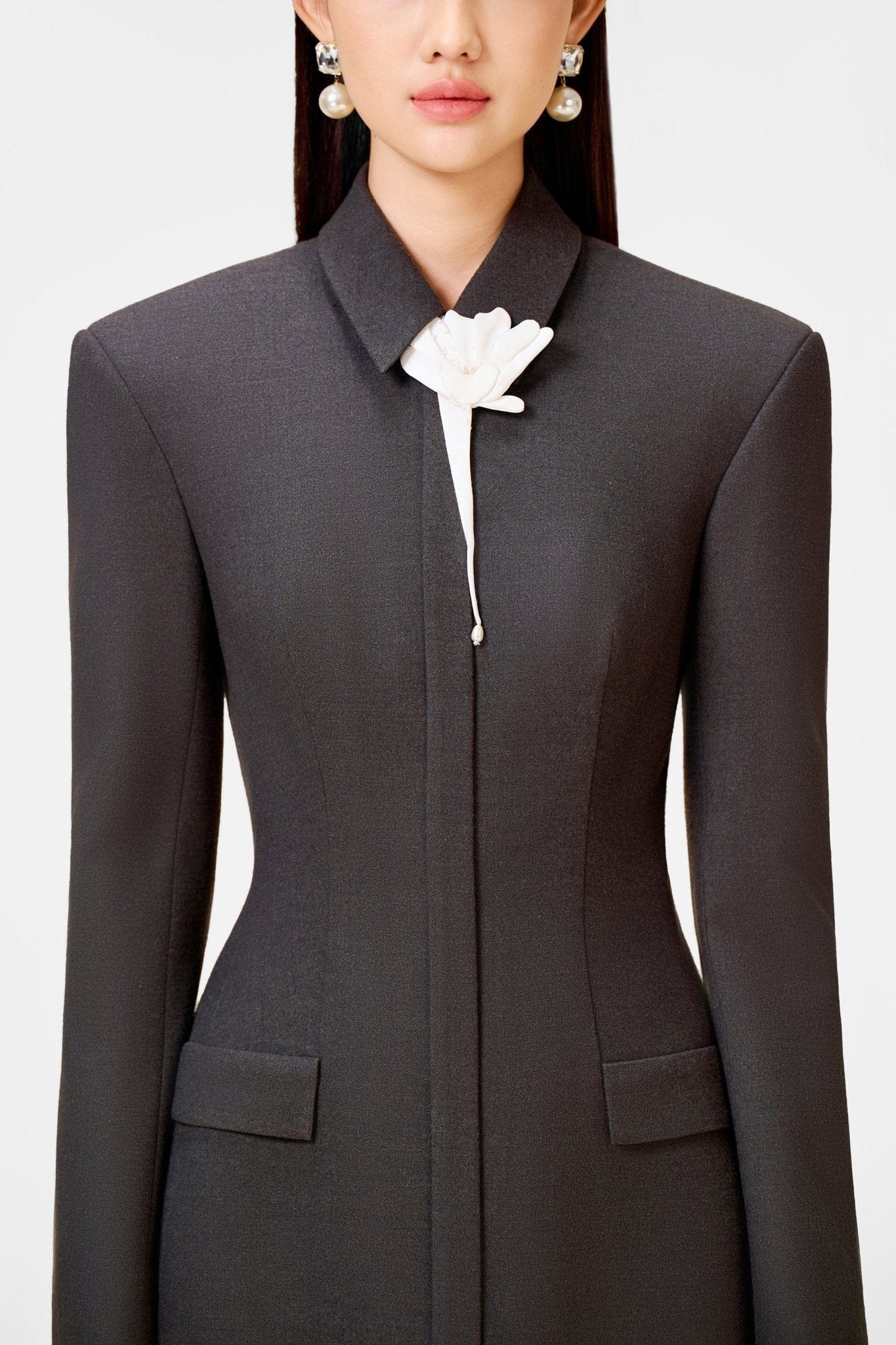 Flower Grey Dress - Montsand