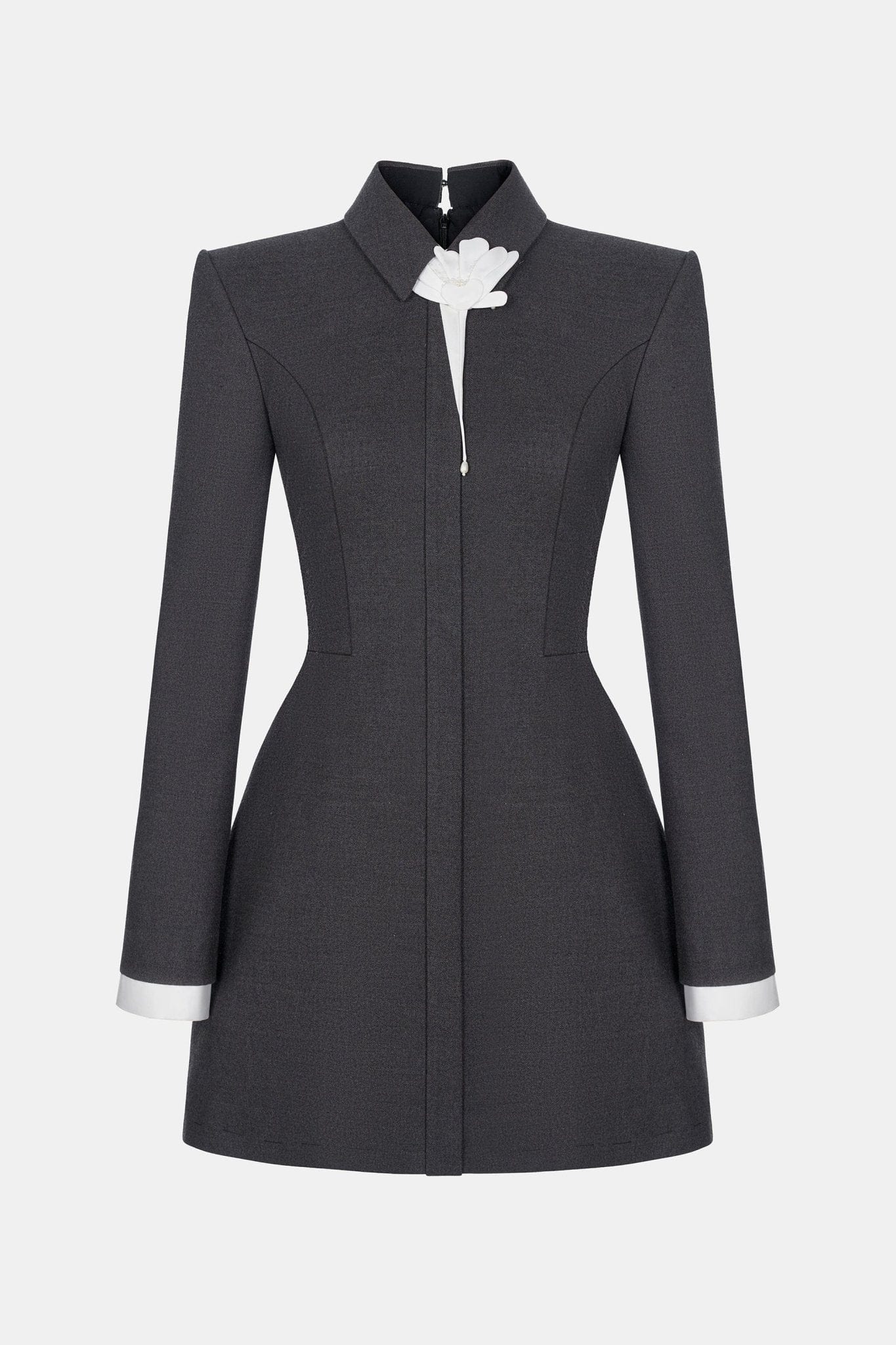 Flower Grey Mini Dress - Montsand