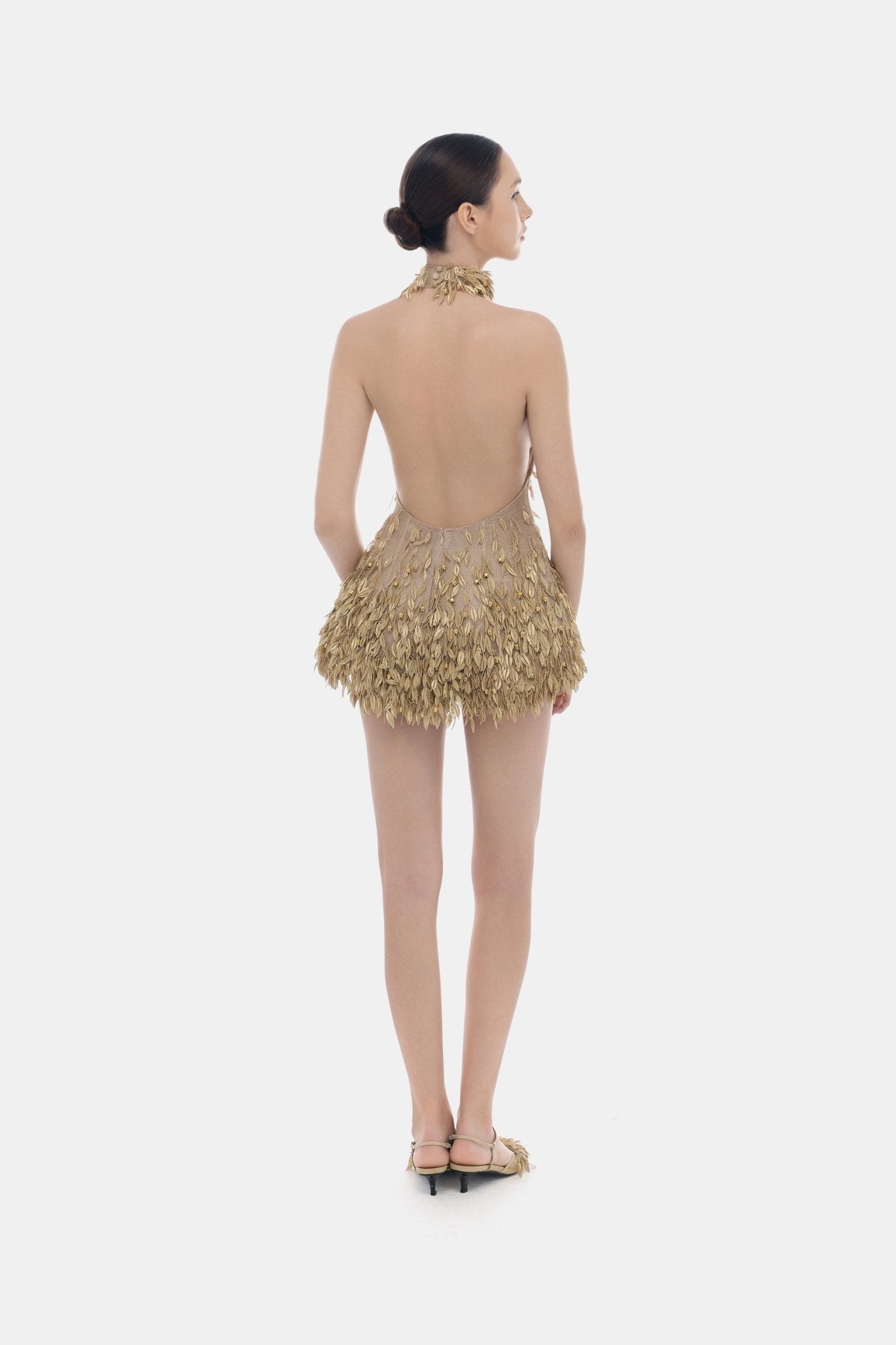 Gold High Neck Jumpsuit - Montsand