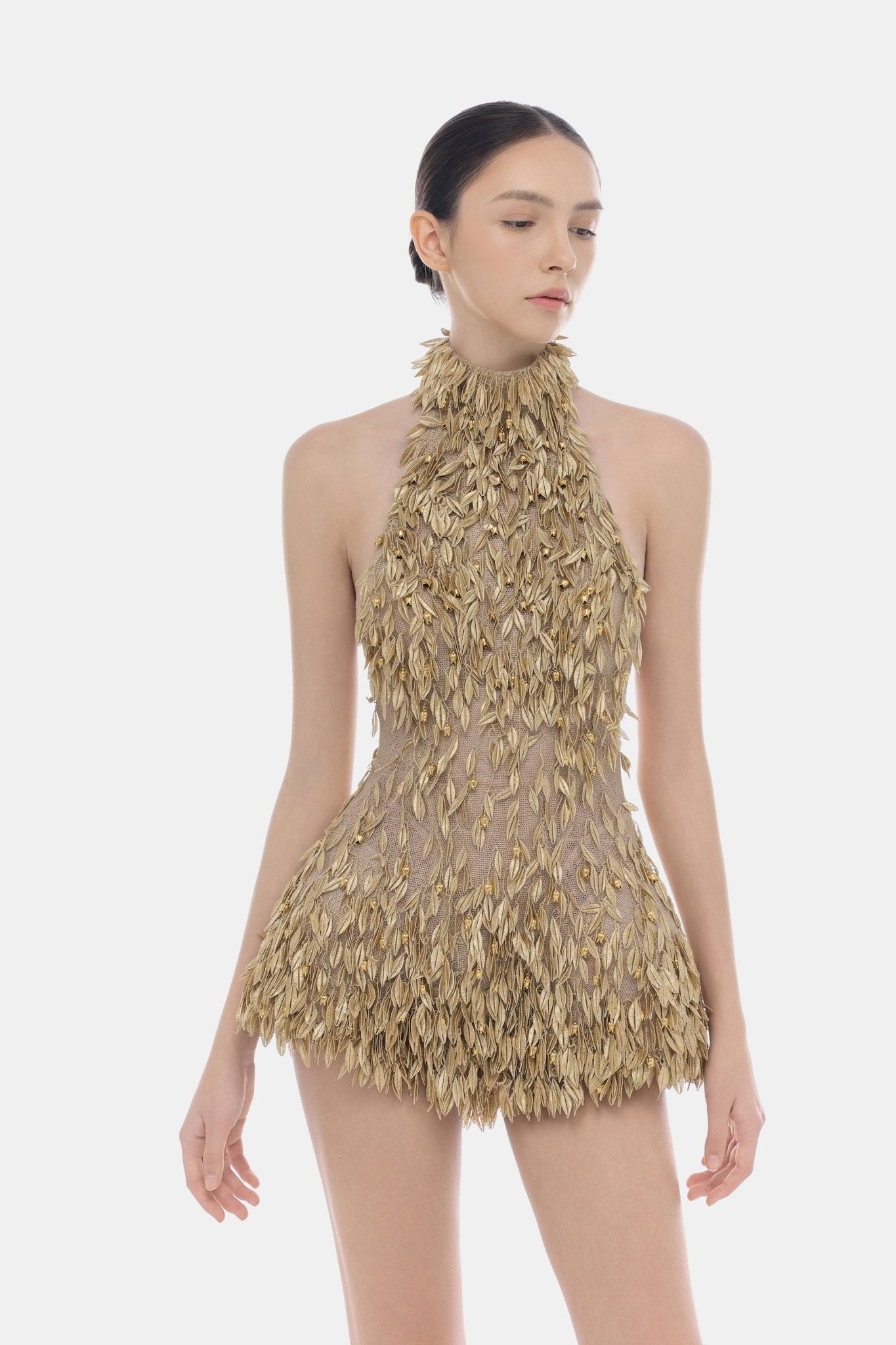 Gold High Neck Jumpsuit - Montsand