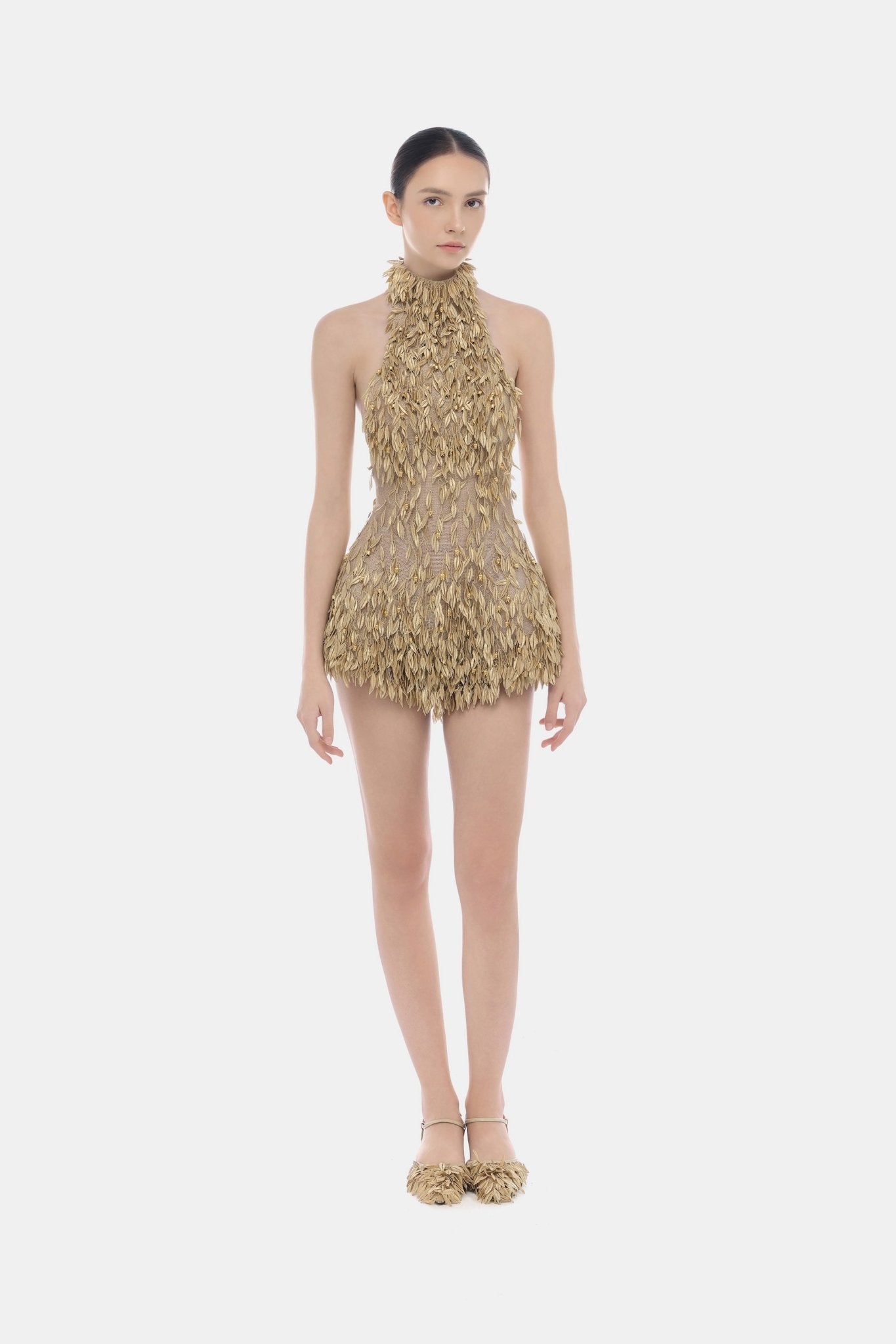 Gold High Neck Jumpsuit - Montsand