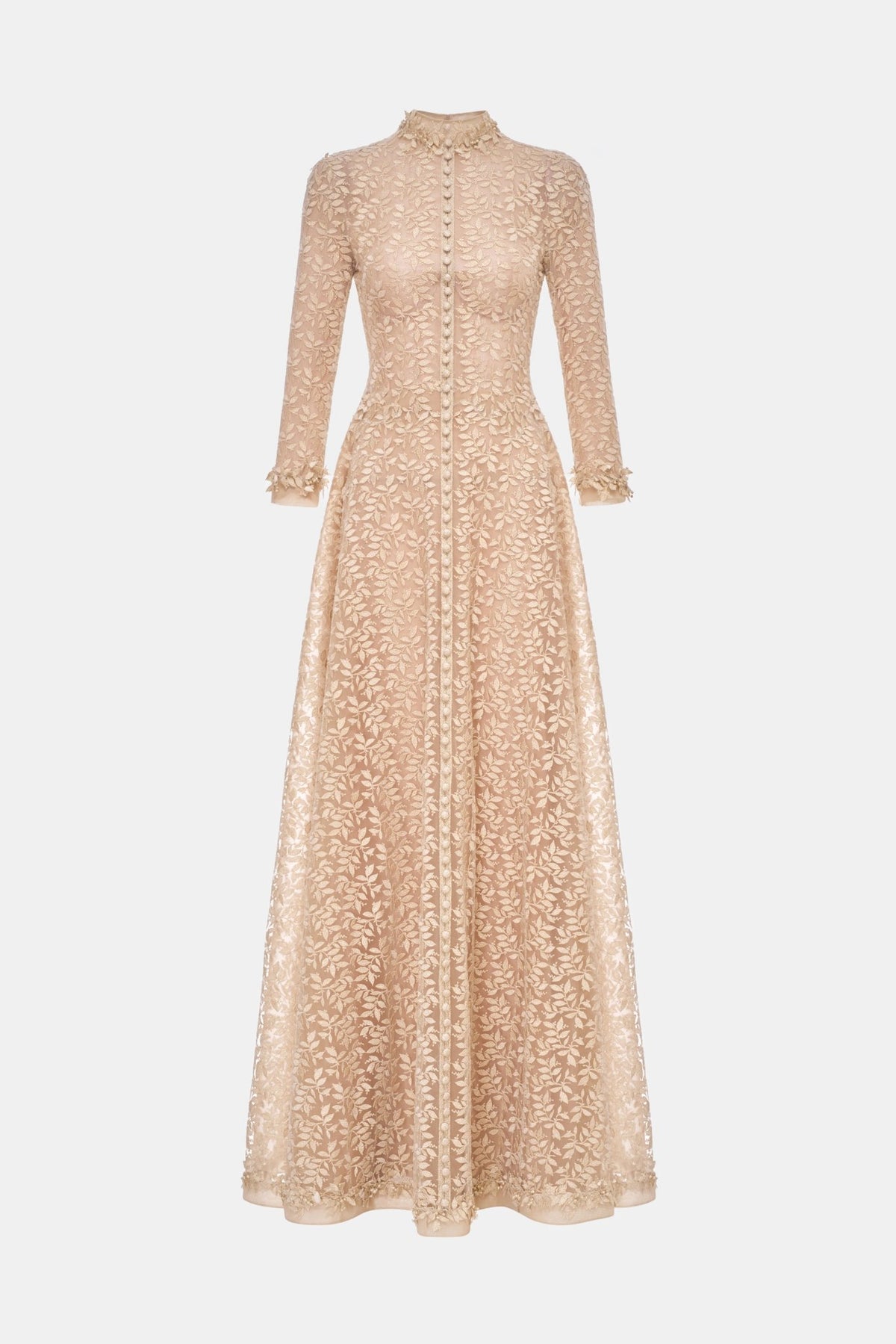 Gold Leaf Botton Front Dress - Montsand