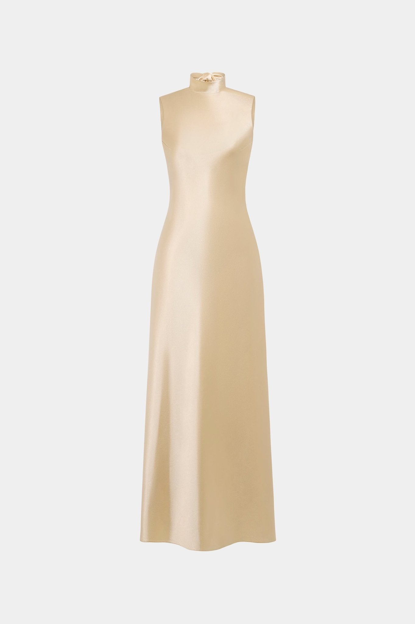 Gold Sleeveless Silk Dress - Montsand